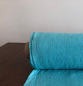 Extra Wide Ocean Blue Linen Fabric: Softened Bedding & Sewing Material