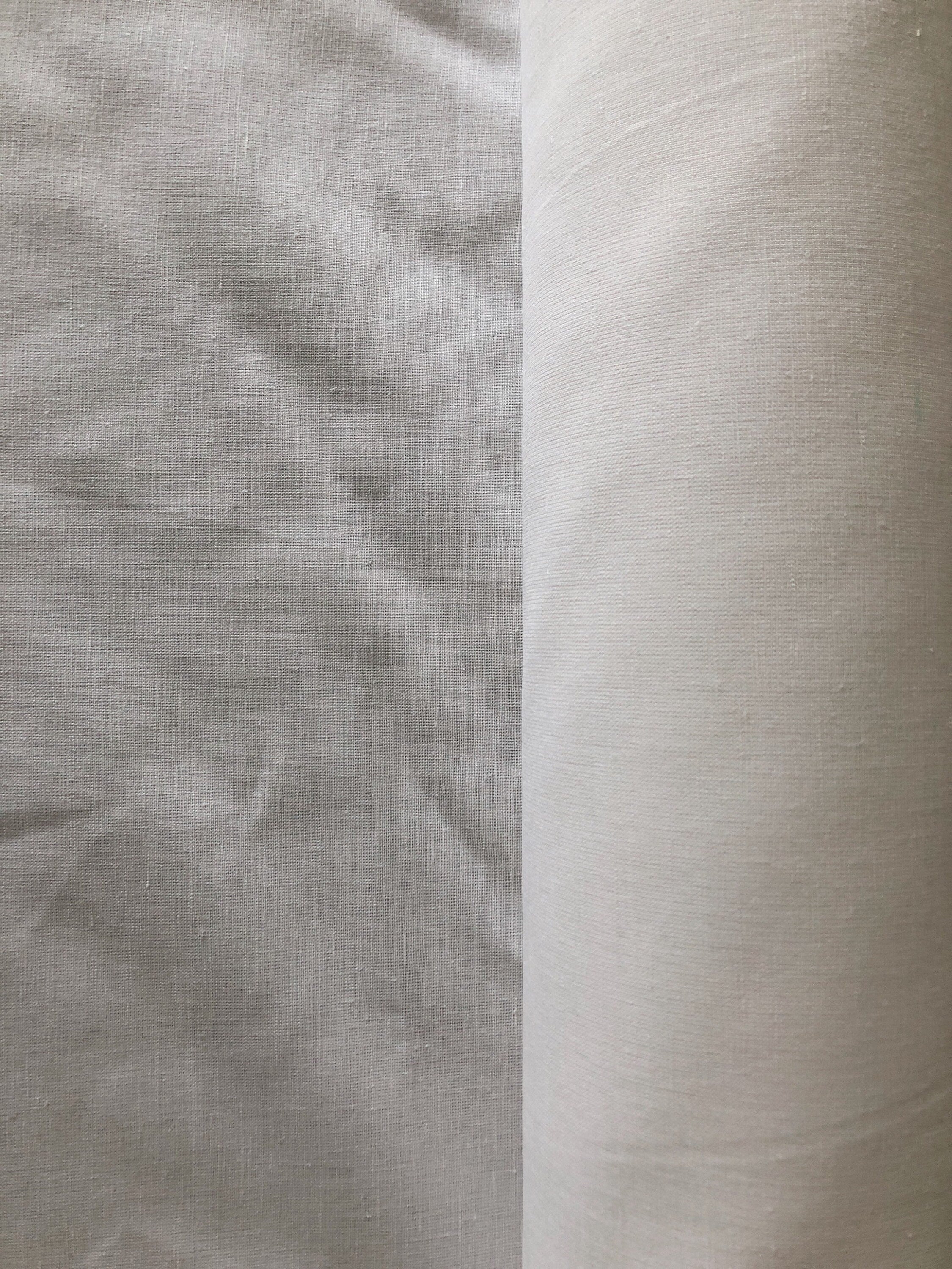 Extra Wide Bleached White Linen Fabric: 250cm Width, BGO17