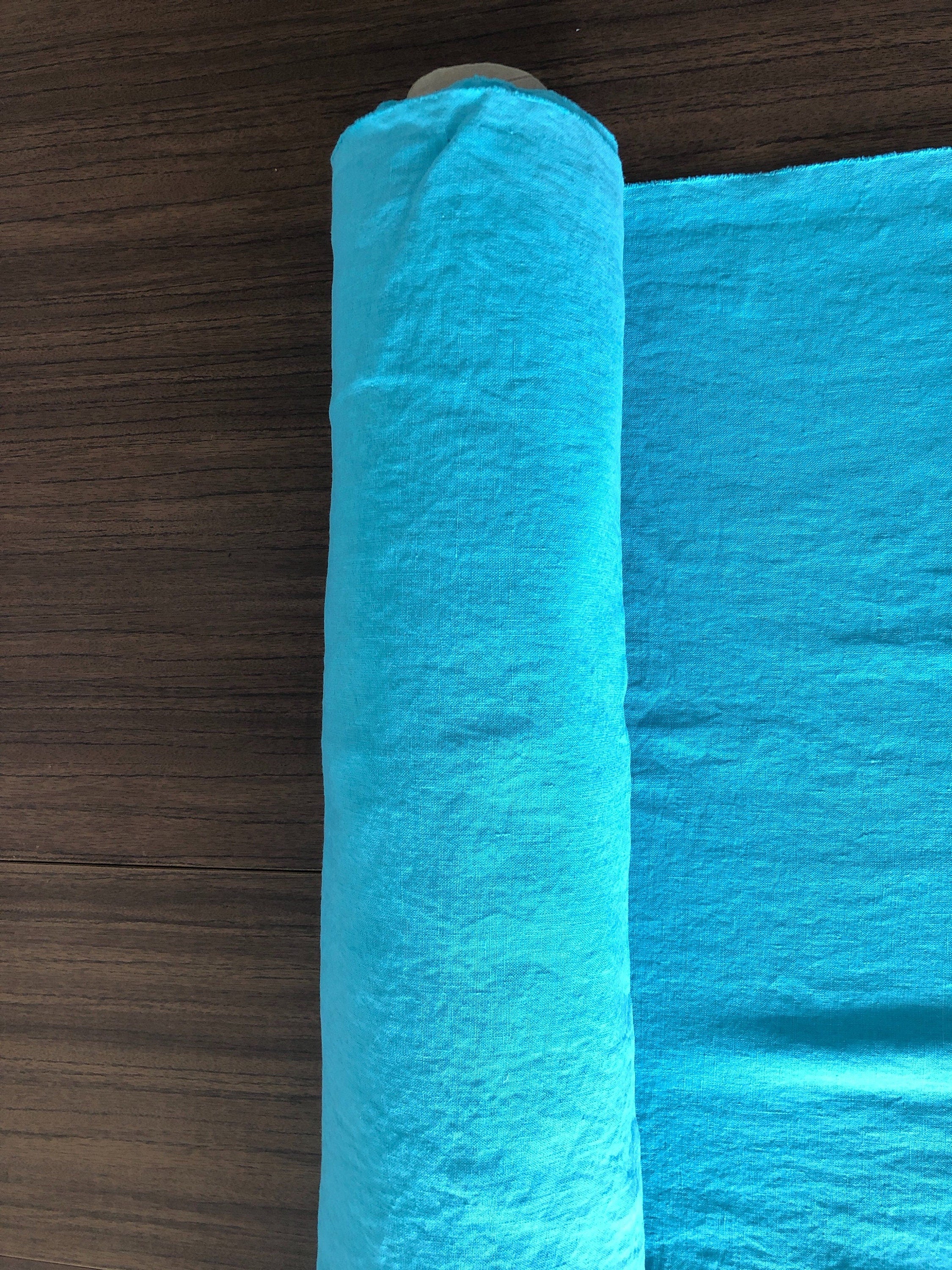BGO27 | Extra Wide Softened Linen - Ocean Blue