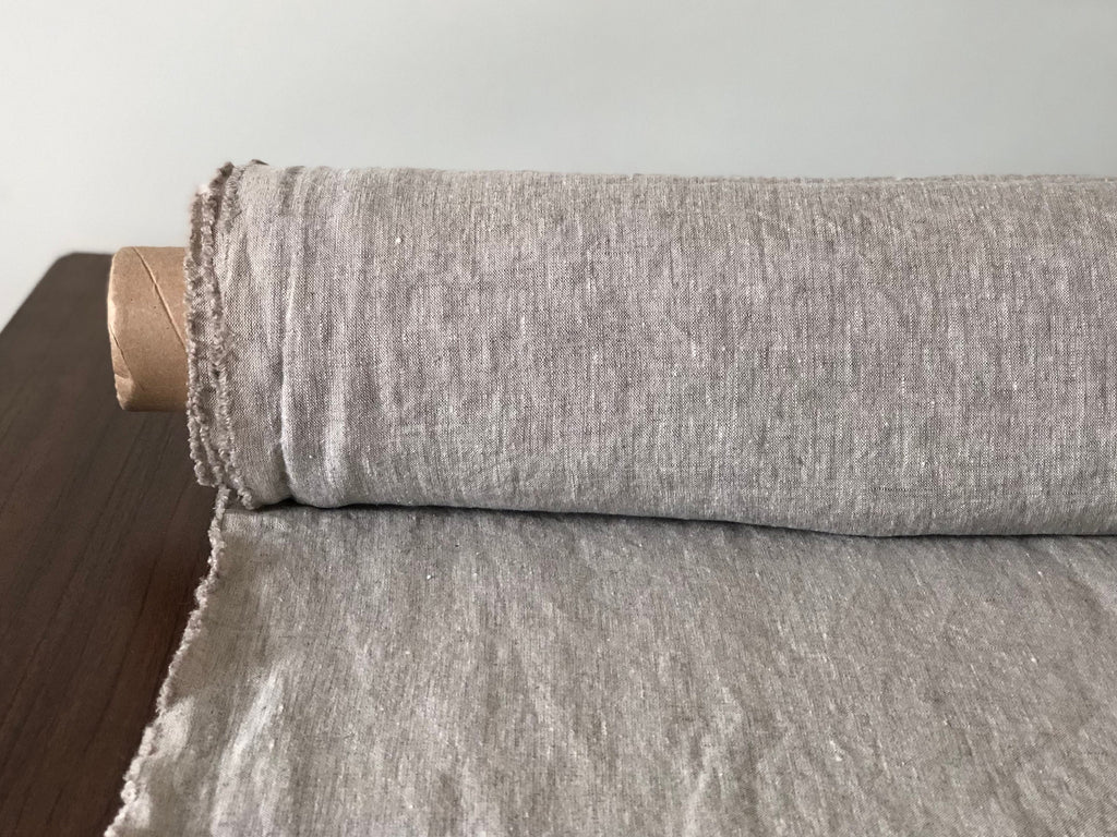 Extra Wide Natural Linen Fabric: Soft Bedding & Sewing Linen (112" Width)