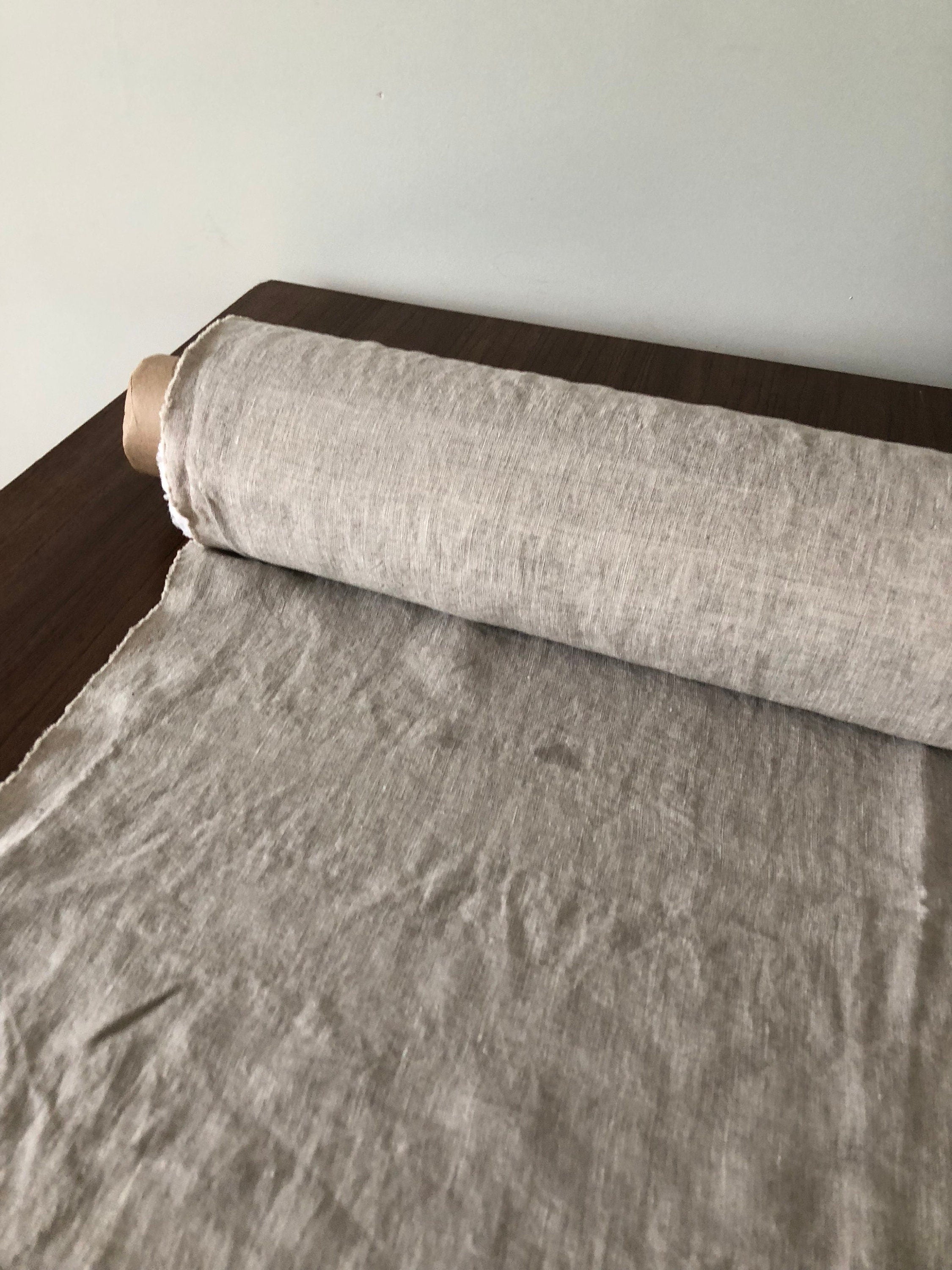 100 % EXTRA wide natural LINEN fabric, 250 cm width fabric by the metre BGO18 soft, bedding linen, bedspread, sewing, linen top fabric by t