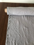 Extra Wide Soft Grey Linen Fabric: 100% Natural, 250cm Wide