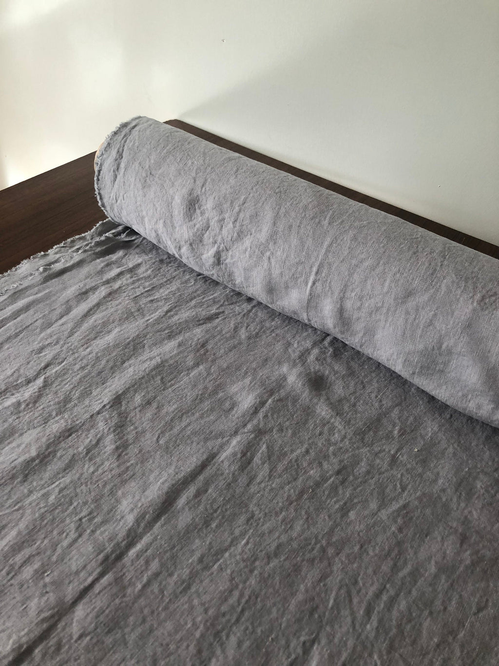 Extra Wide Soft Grey Linen Fabric: 100% Natural, 99" Width