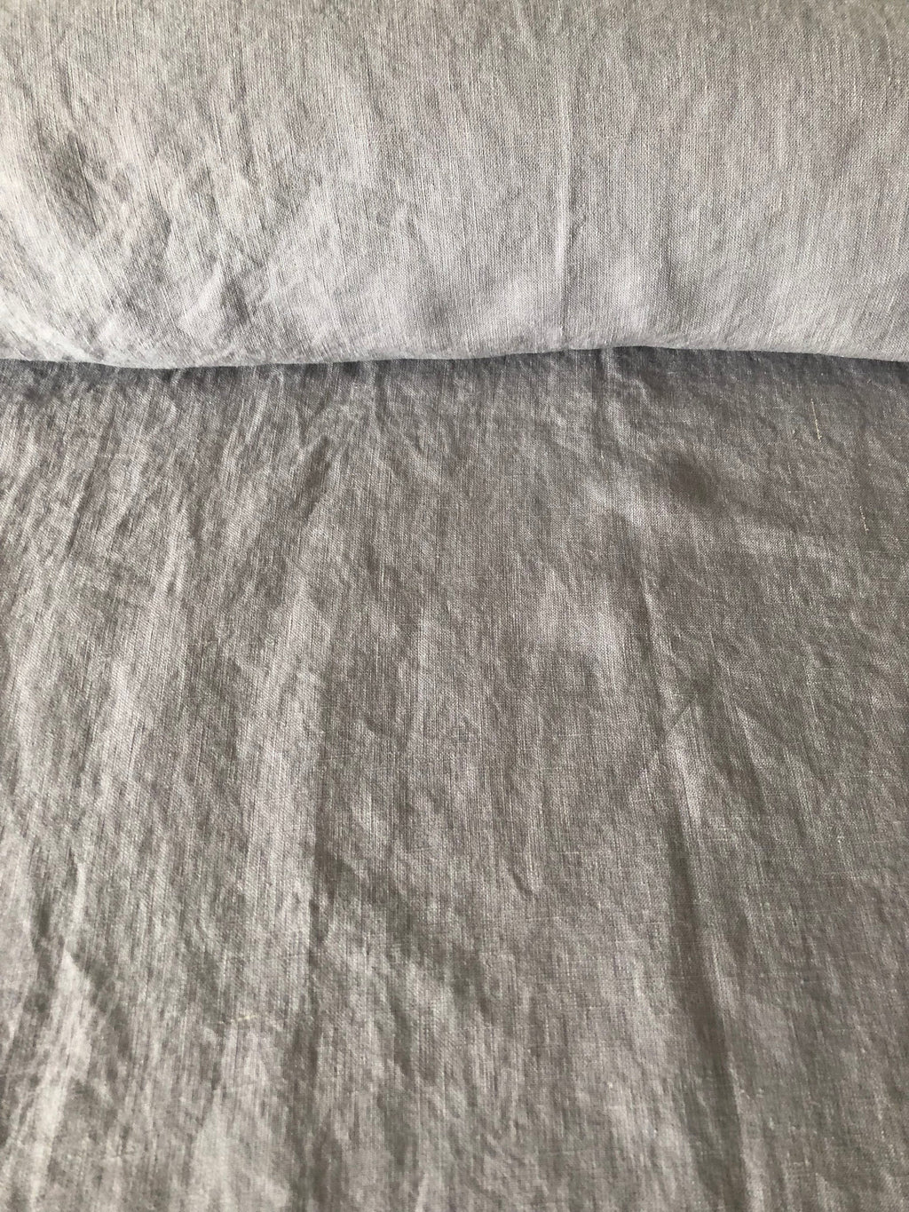 Extra Wide Soft Grey Linen Fabric: 100% Natural, 99" Width