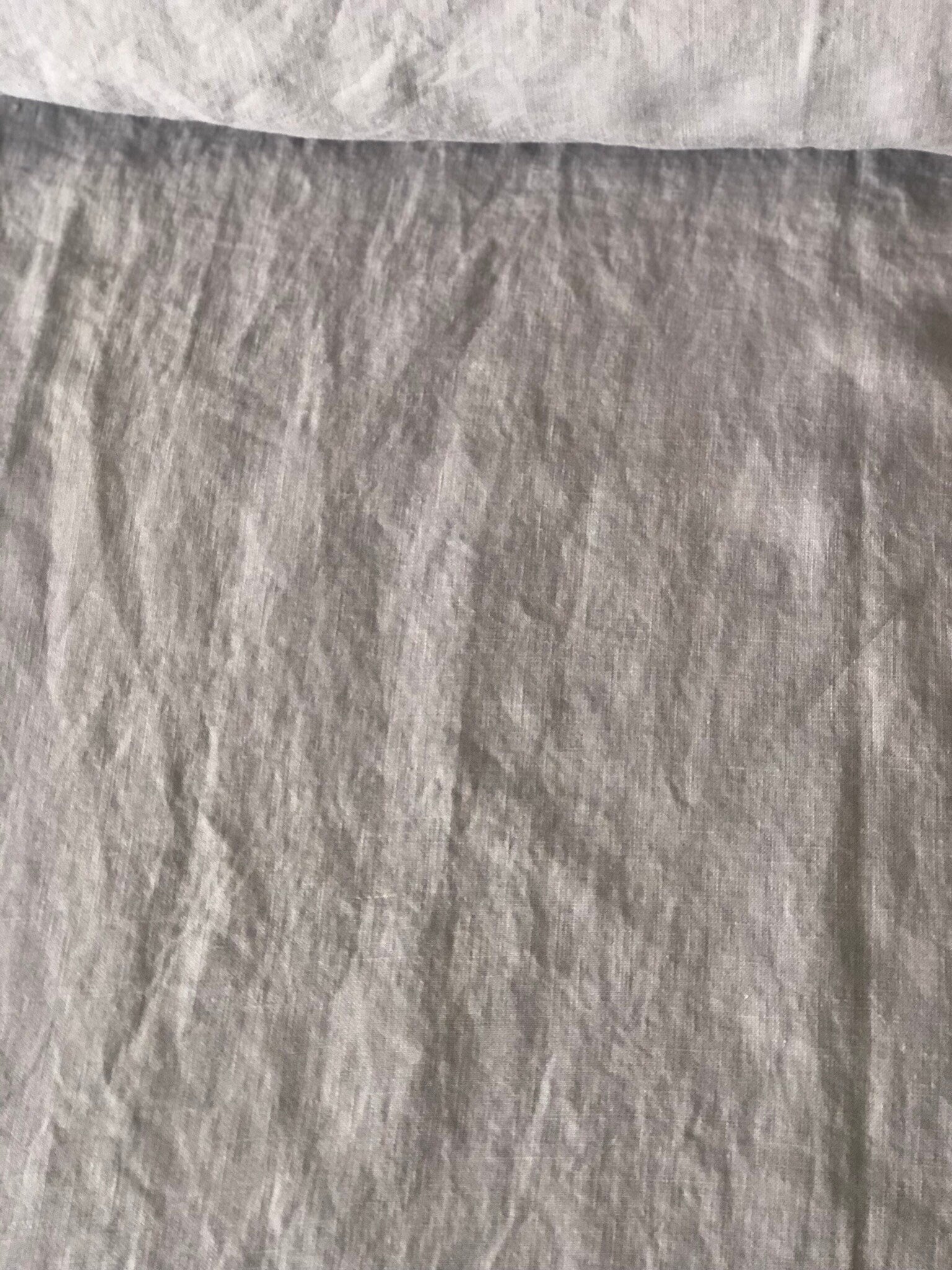 Extra Wide Soft Grey Linen Fabric: 100% Natural, 99" Width