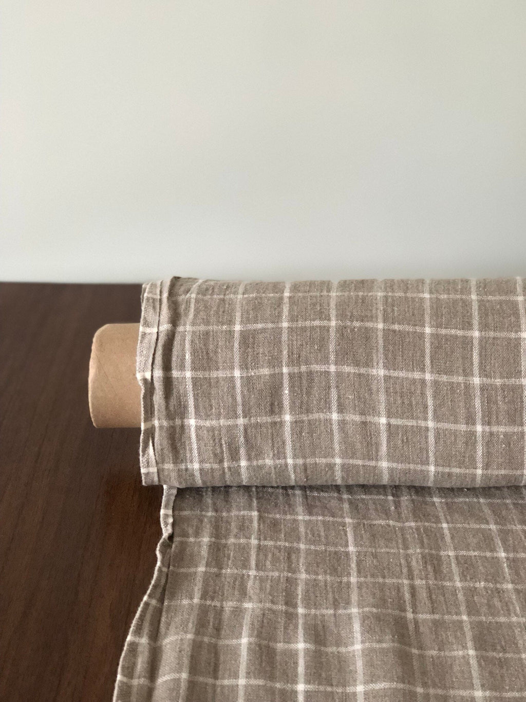 100 % NATURAL pure LINEN fabric, checked, tartan, chequered, Softened fabric, fabric for home textile,