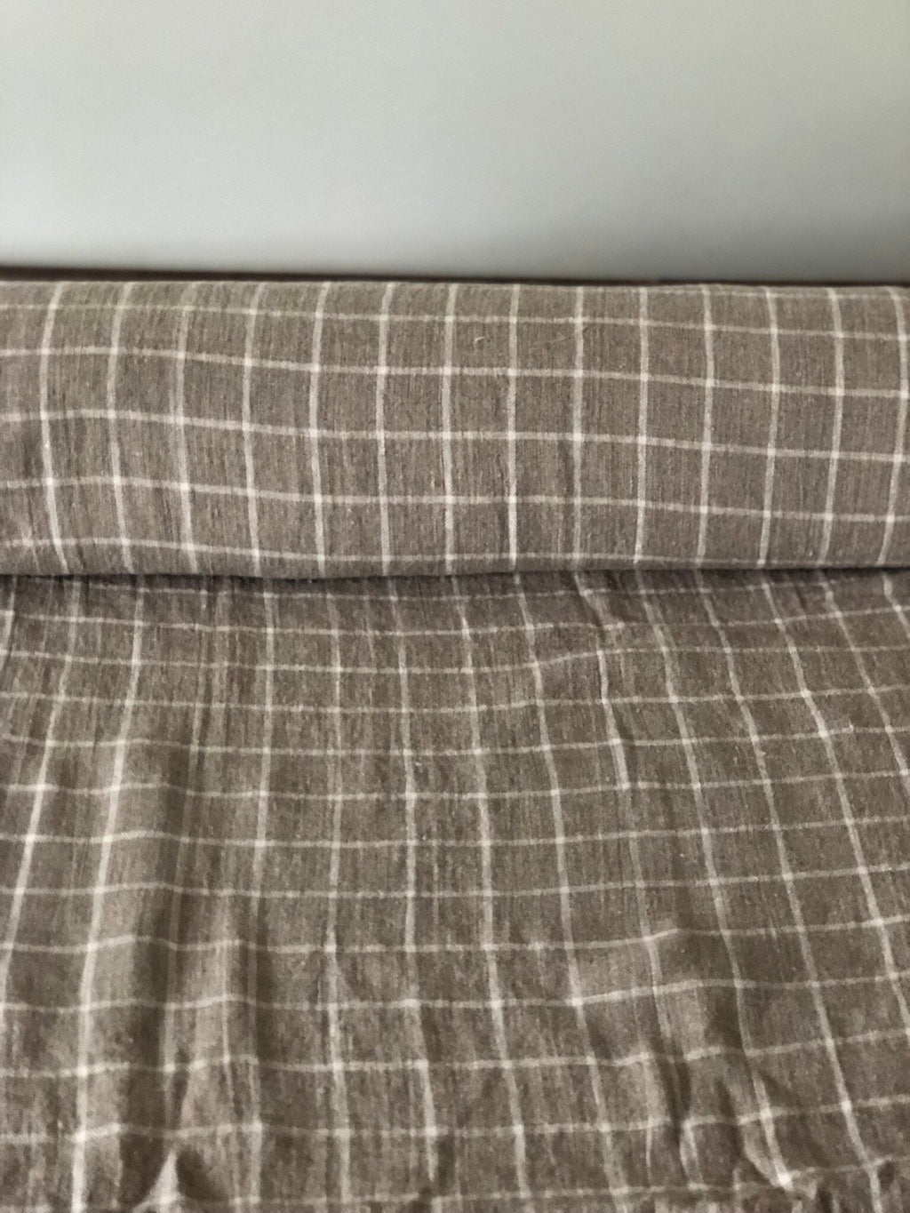 100 % NATURAL pure LINEN fabric, checked, tartan, chequered, Softened fabric, fabric for home textile,