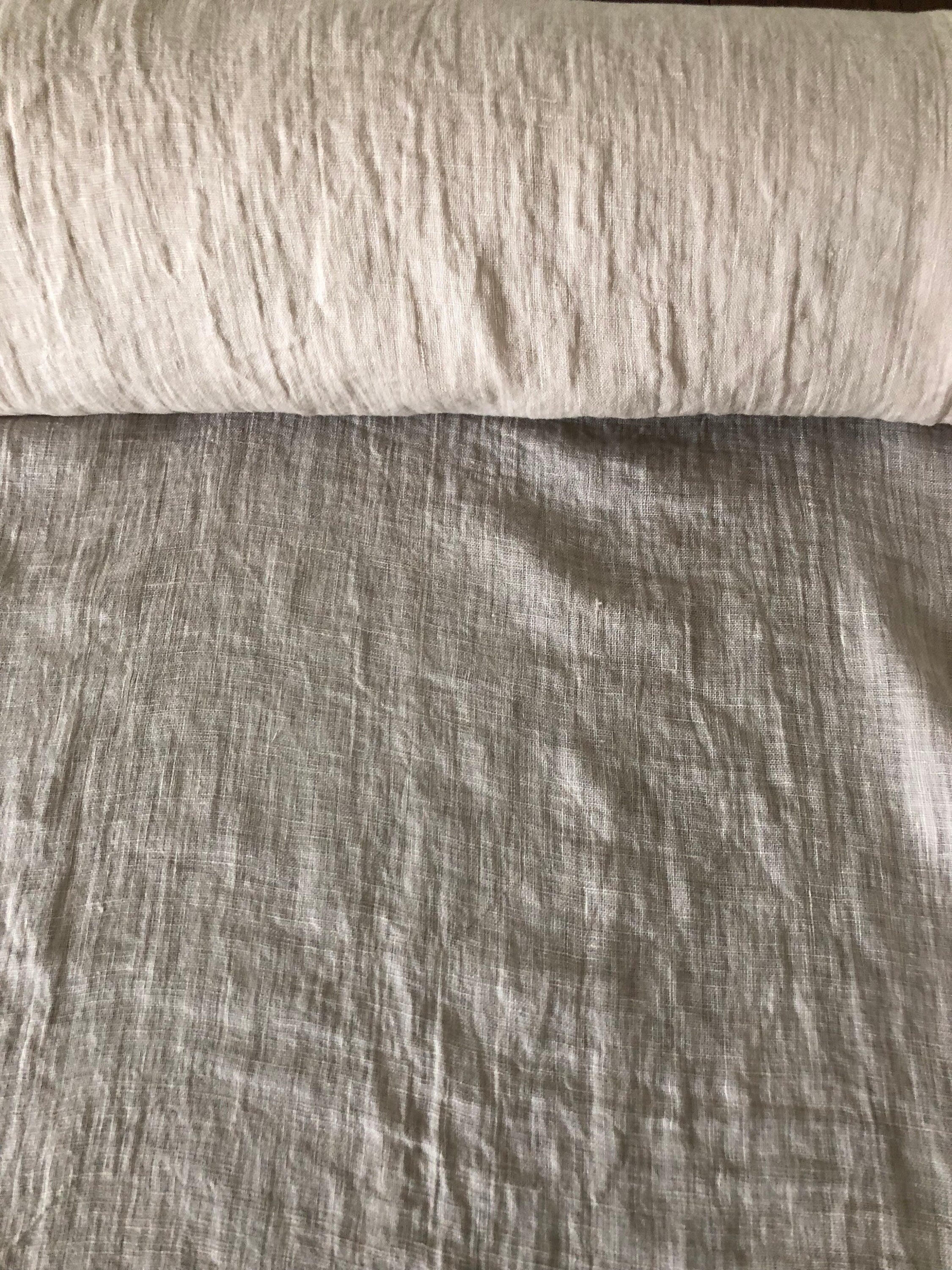 Soft Beige Linen Fabric: 100% Natural, 150cm Wide