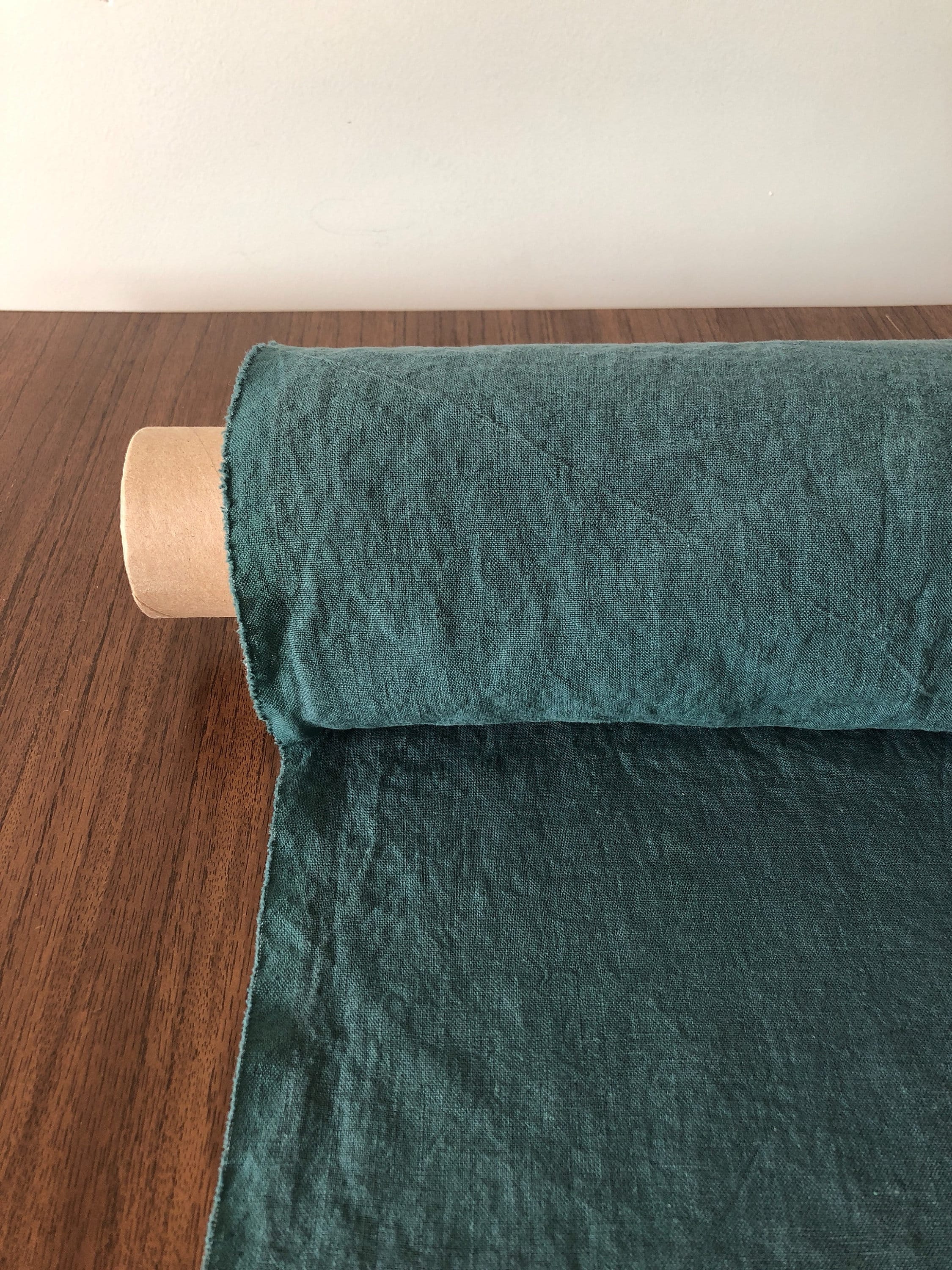 Extra Wide Soft Green Linen Fabric: 100% Natural, 99" Wide