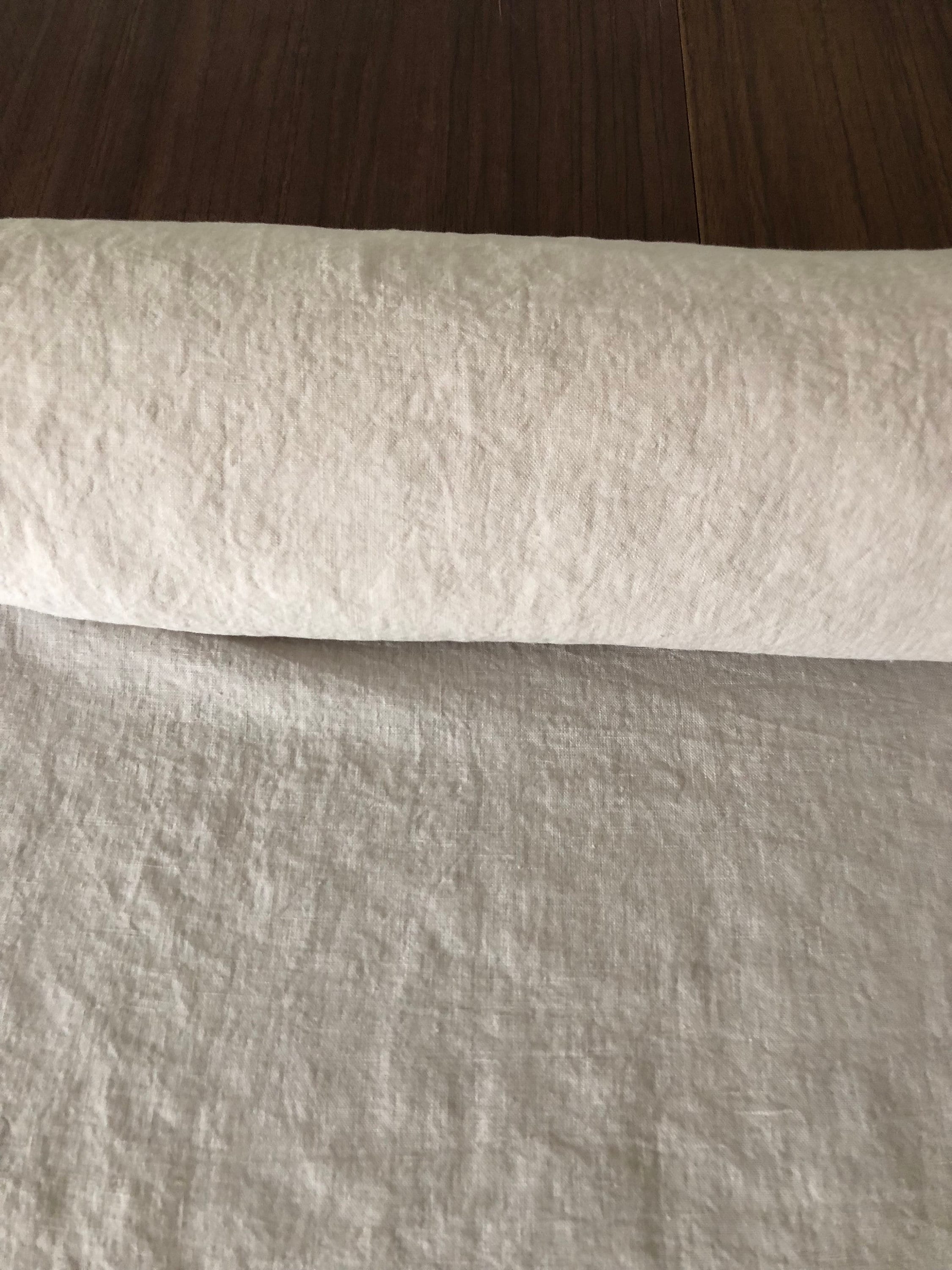 Extra Wide Soft Beige Linen Fabric: 100% Natural, 250cm Width