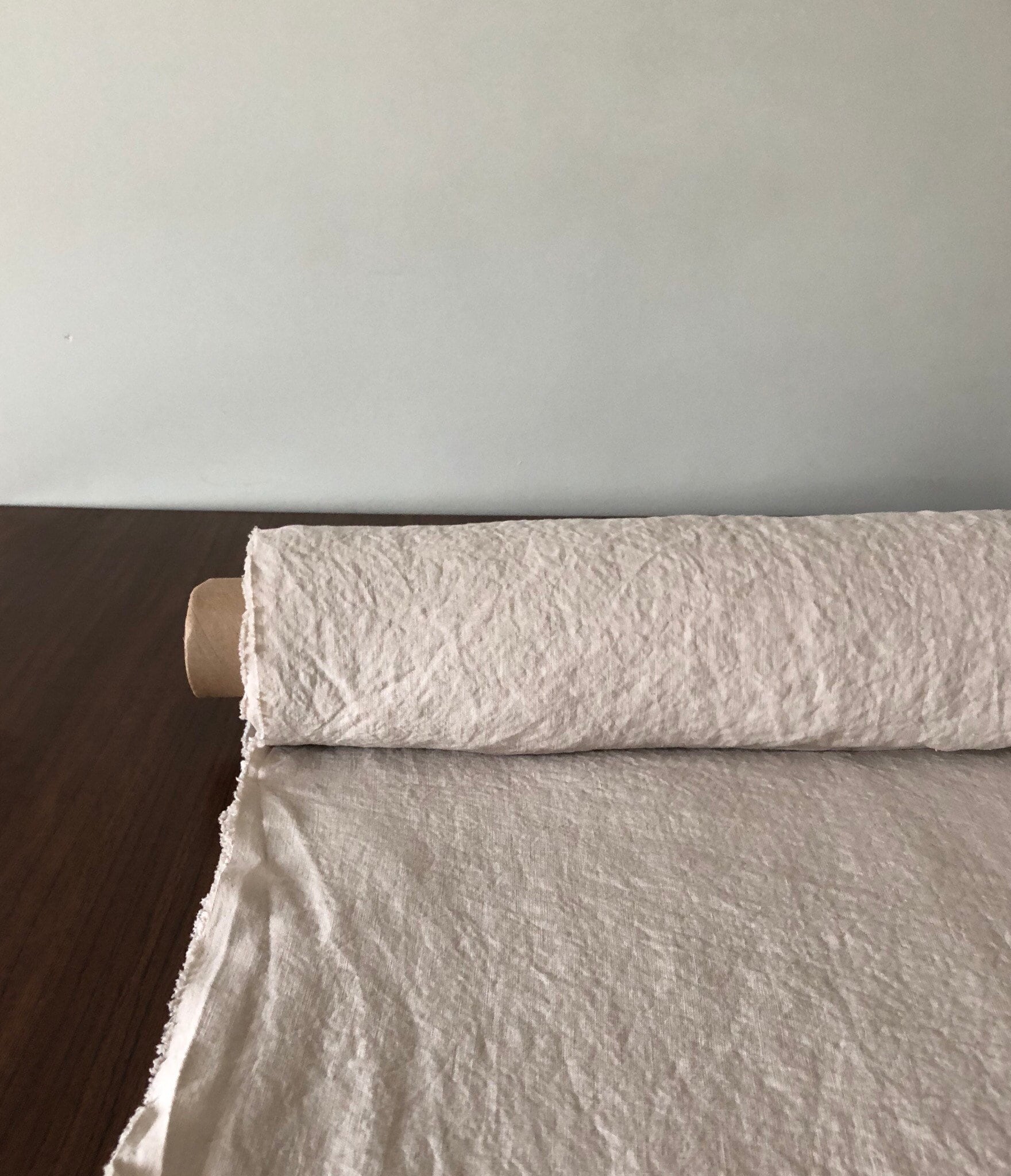 Extra Wide Hemp Fabric: Soft Beige Linen, 110" Wide