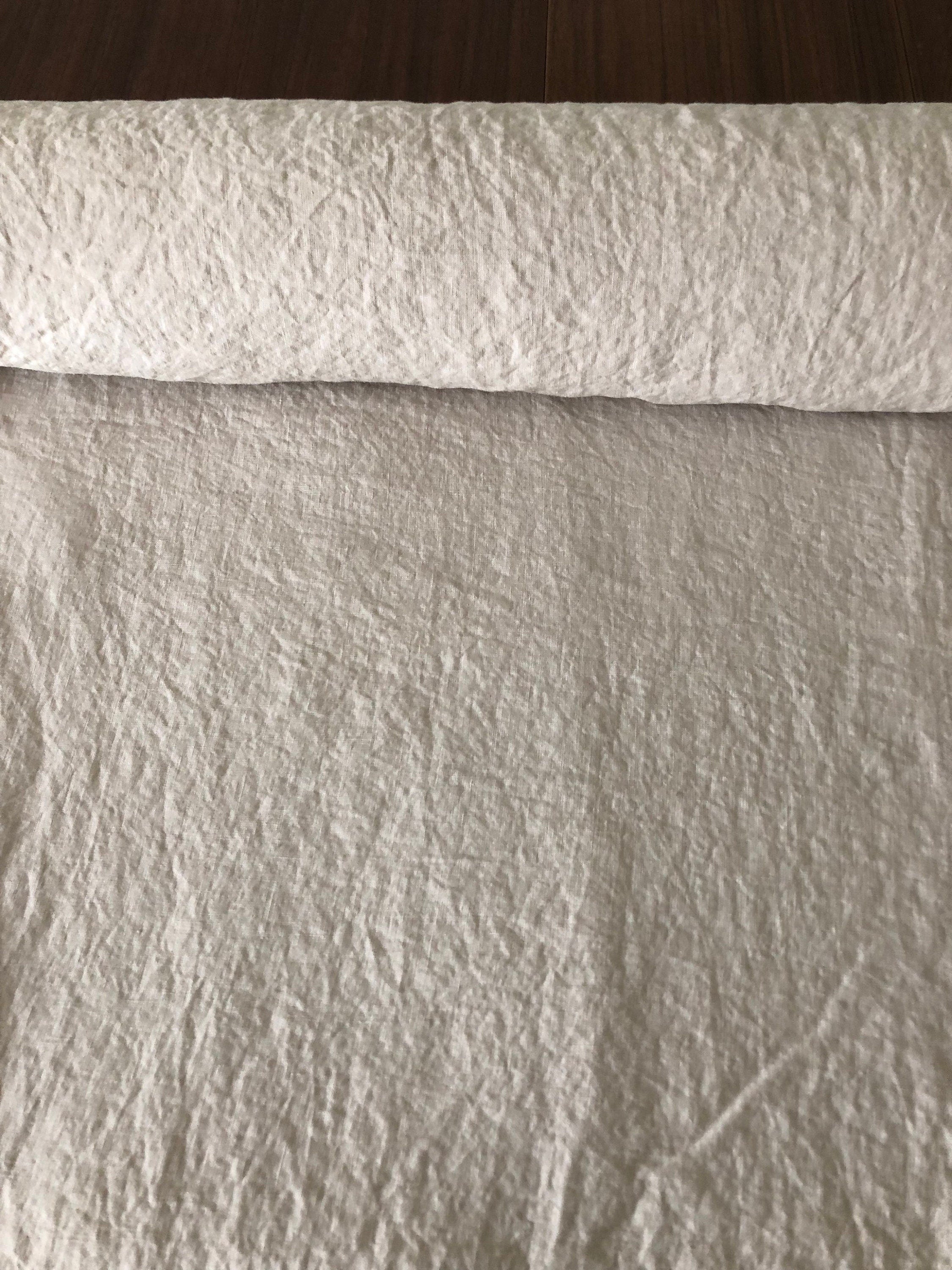 Extra Wide Soft Beige Linen Fabric: 250cm Pure Linen