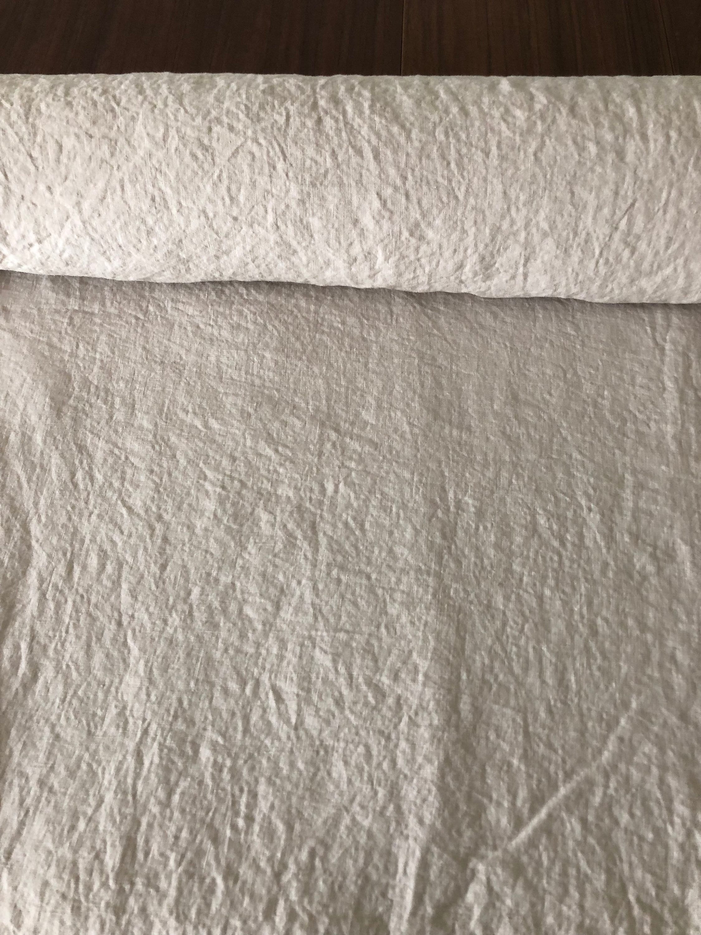 Extra Wide Hemp Fabric: Soft Beige Linen, 110" Wide