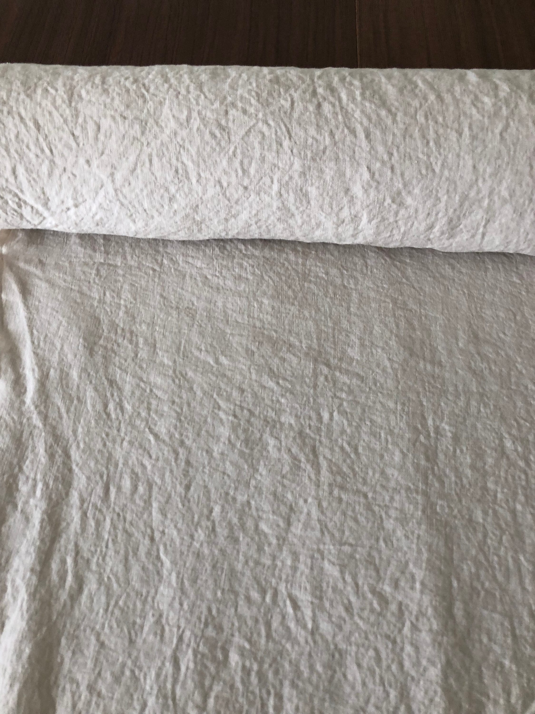 Extra Wide Hemp Fabric: Soft Beige Linen, 110" Wide