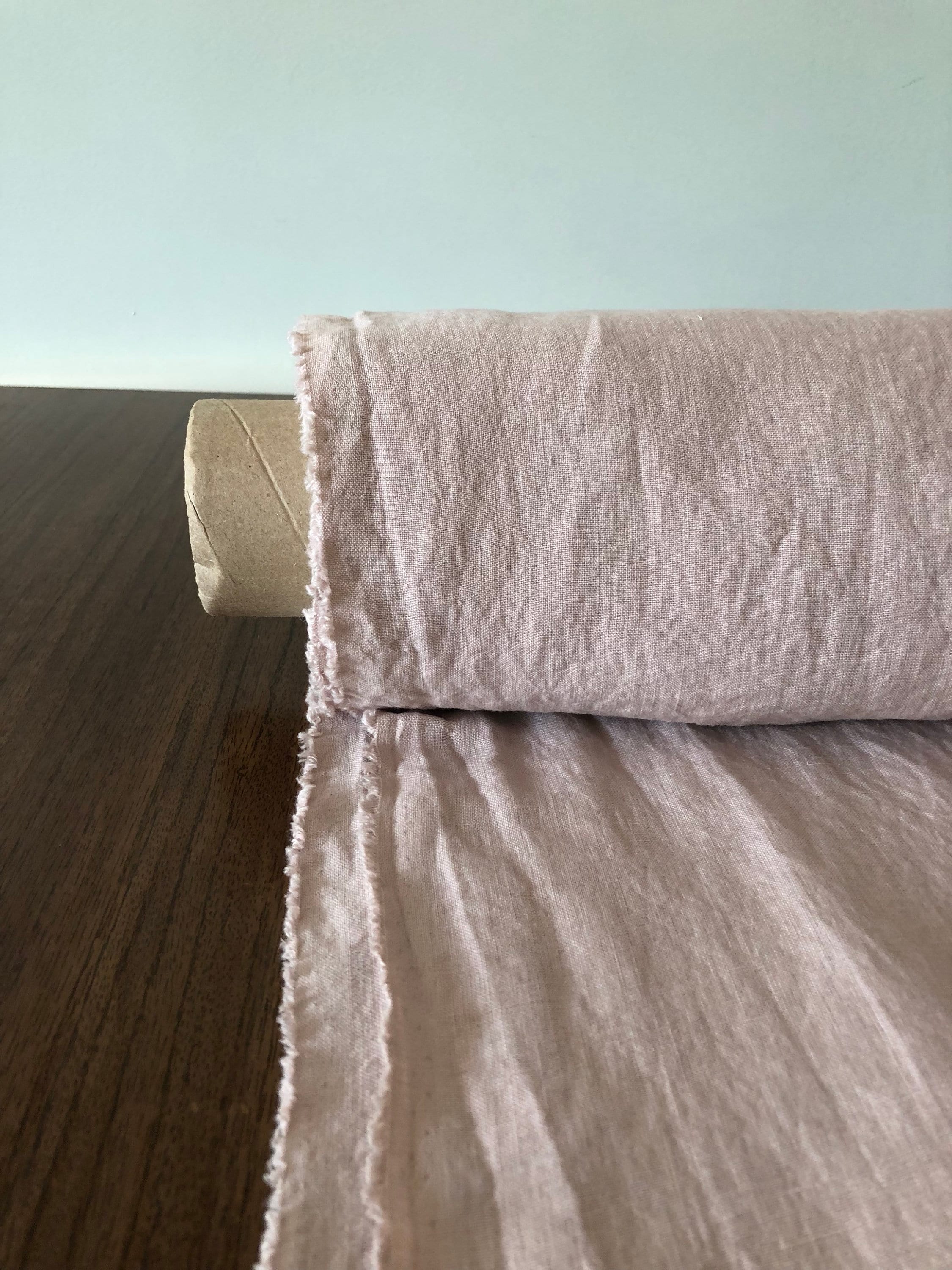 Extra Wide Soft Rose Linen Fabric: 100% Natural, 250cm Wide