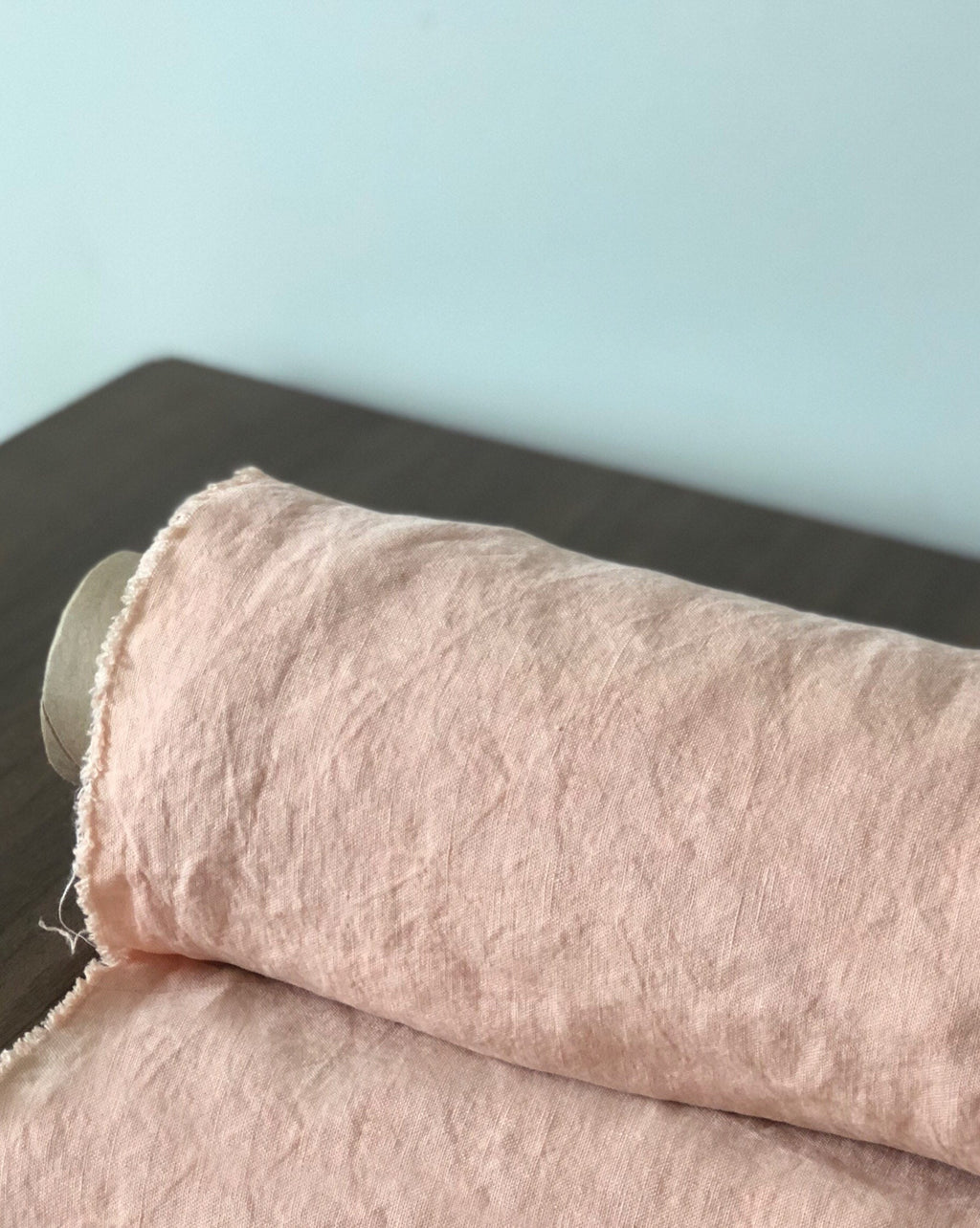 Extra Wide Soft Pudra Linen Fabric: 100% Natural, 250cm Width
