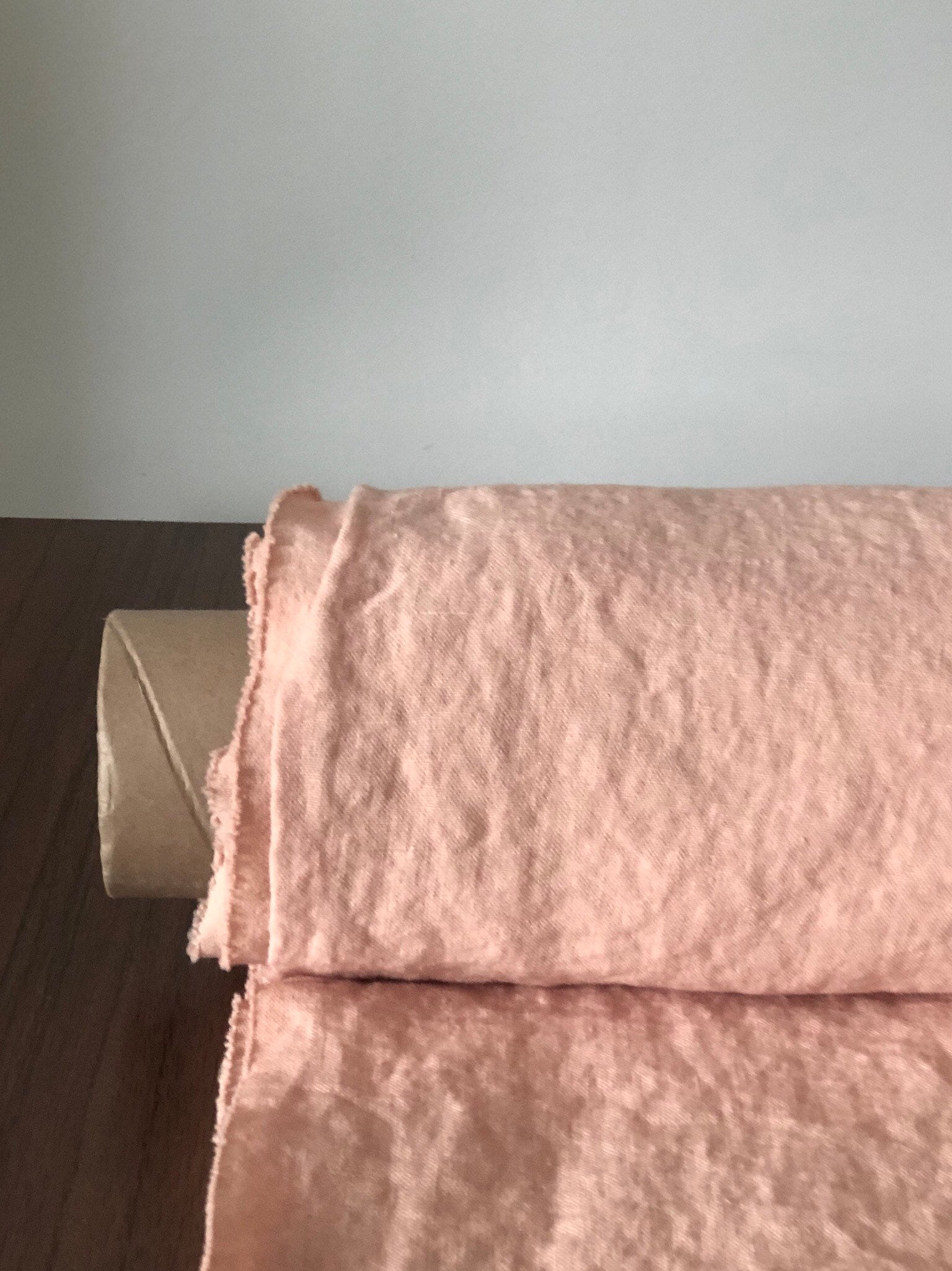 Extra Wide Soft Pudra Linen Fabric: 100% Natural, 250cm Width