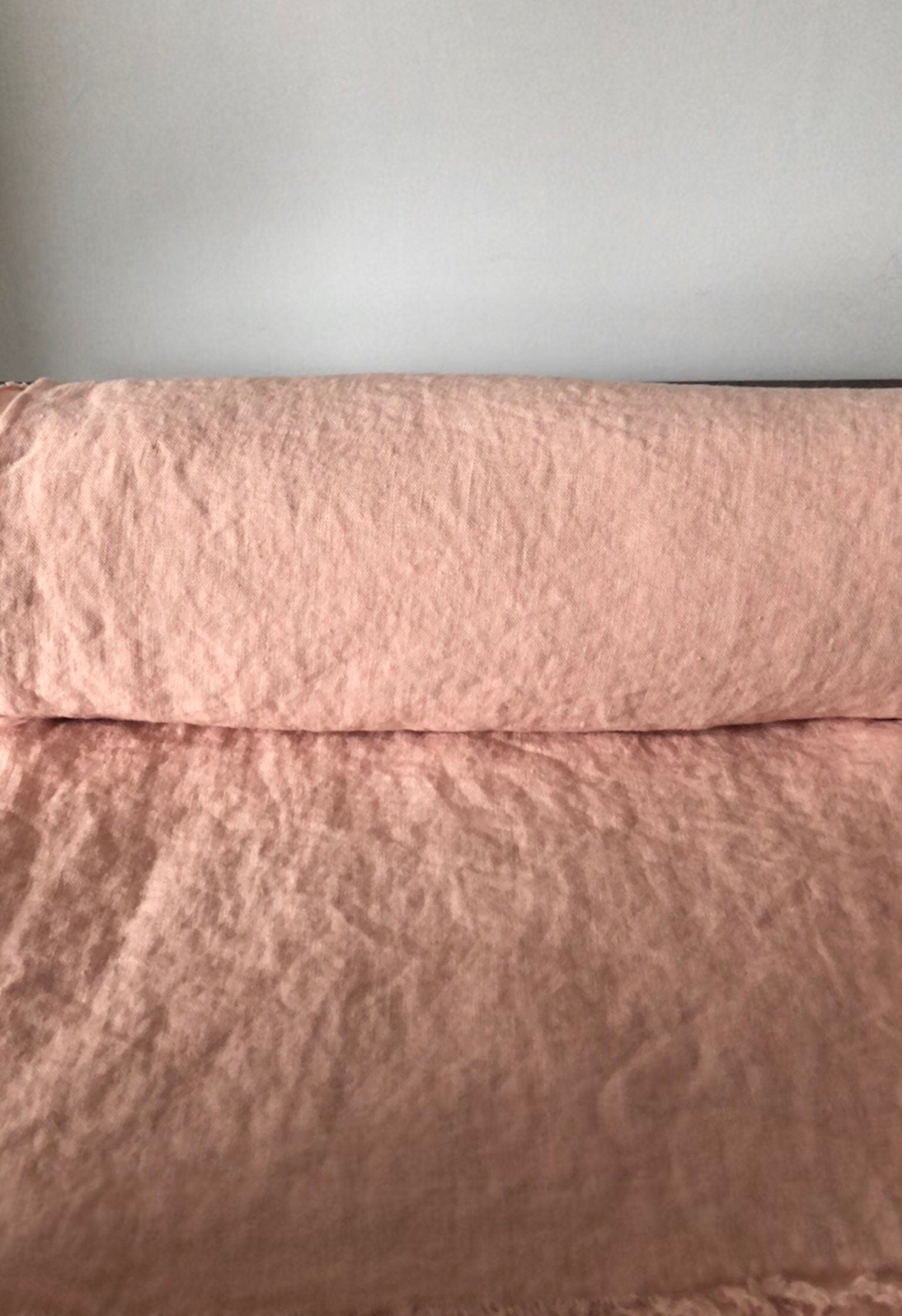 Extra Wide Soft Pudra Linen Fabric: 100% Natural, 250cm Width