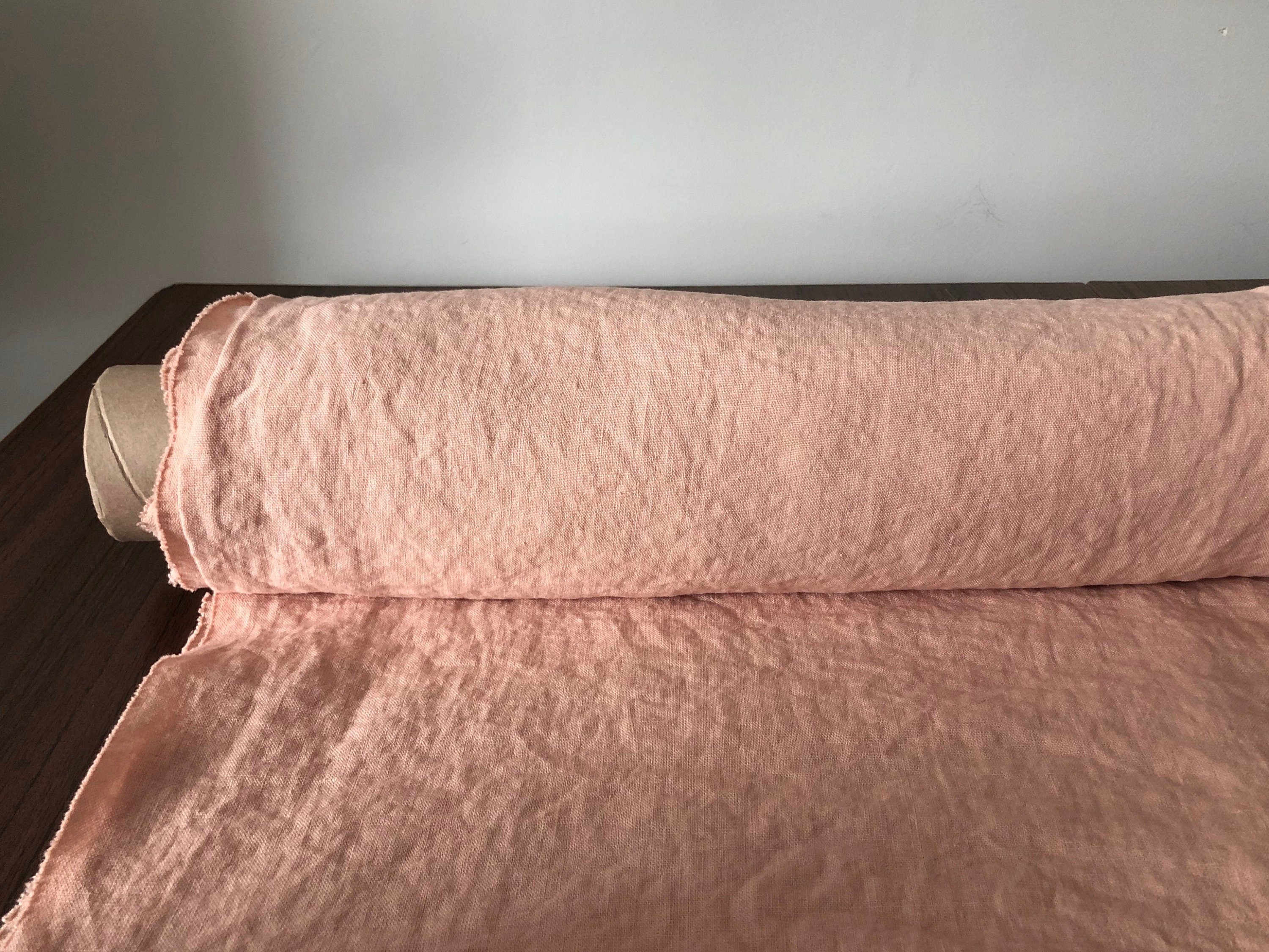 100 % EXTRA wide natural LINEN fabric BGO17soft pudra , 250 cm width fabric by the metre, bedding linen, bedspread, sewing, linen top