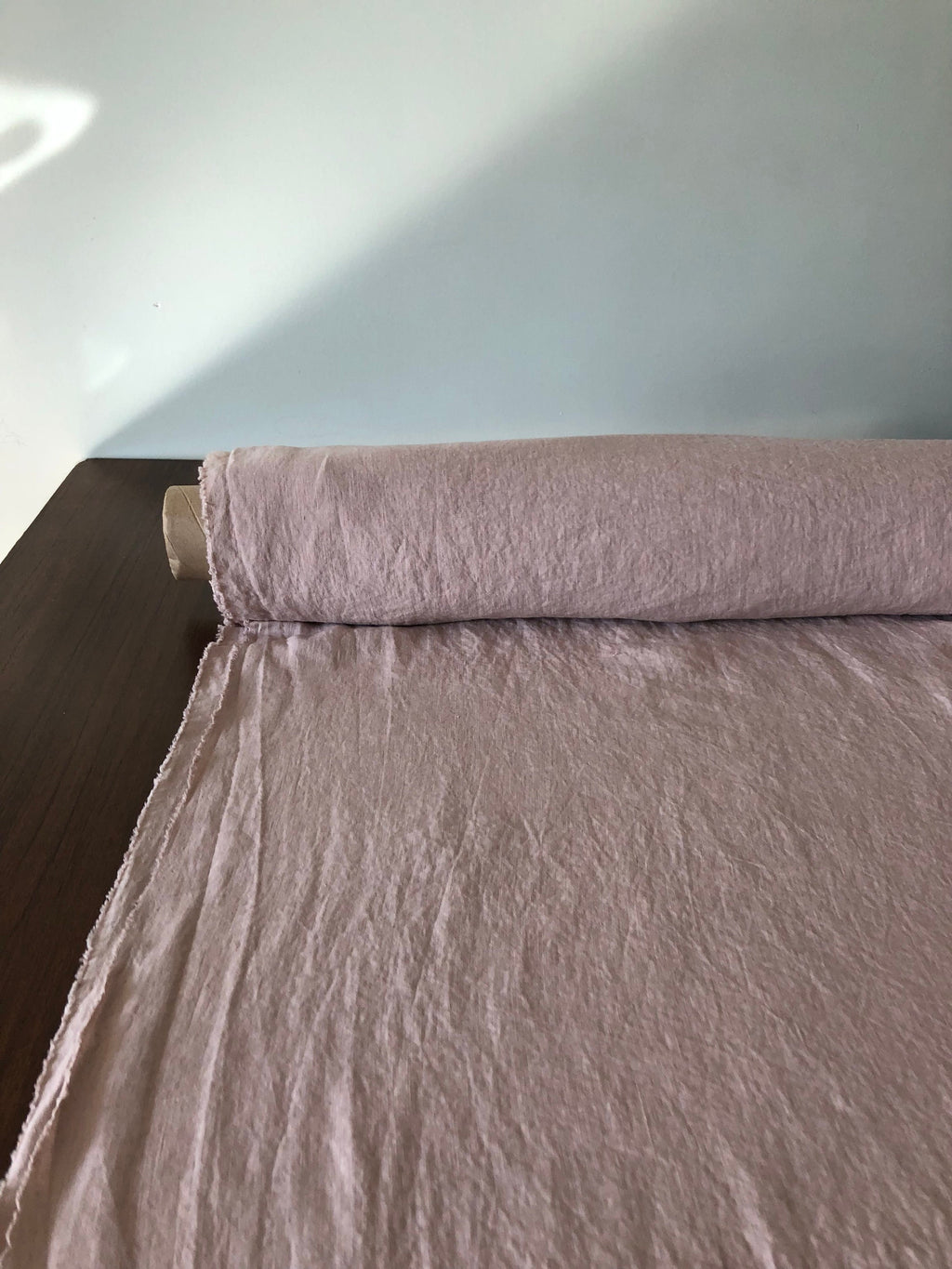 Extra Wide Soft Rose Linen Fabric: 100% Natural, 99" Width