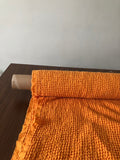 Orange Waffle Linen Cotton Fabric: 94" Extra Wide, Bath & Kitchen Towel Material