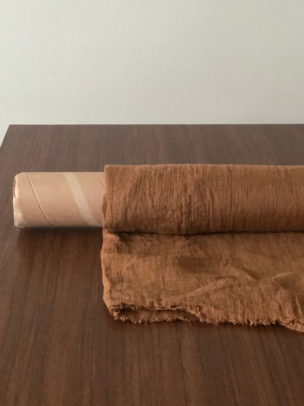 Ochre Linen Fabric: Soft 100% Natural Linen, 142cm Wide, For Sewing