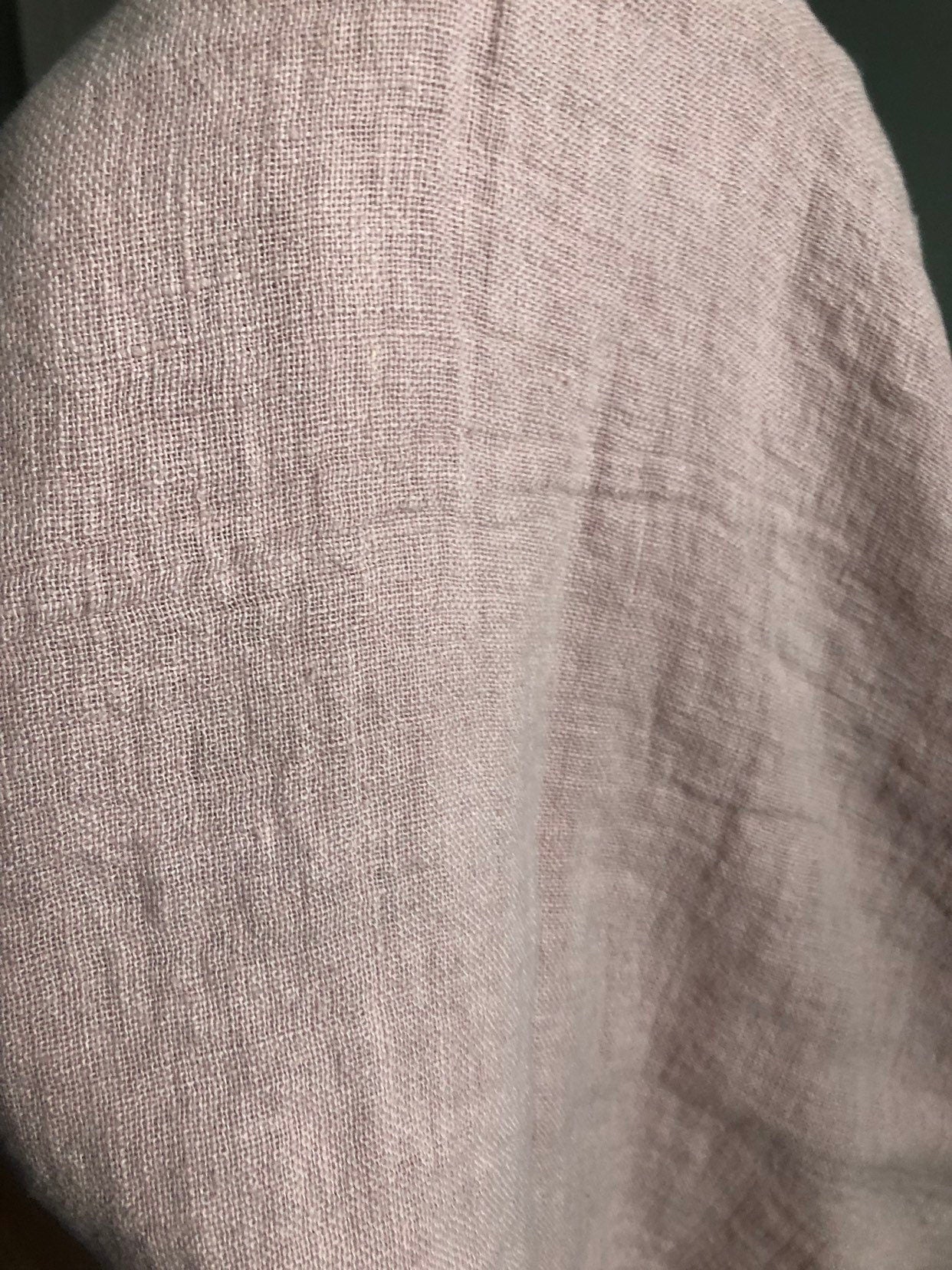 Dusty Rose Linen Fabric: 100% Natural, 200g Medium Weight
