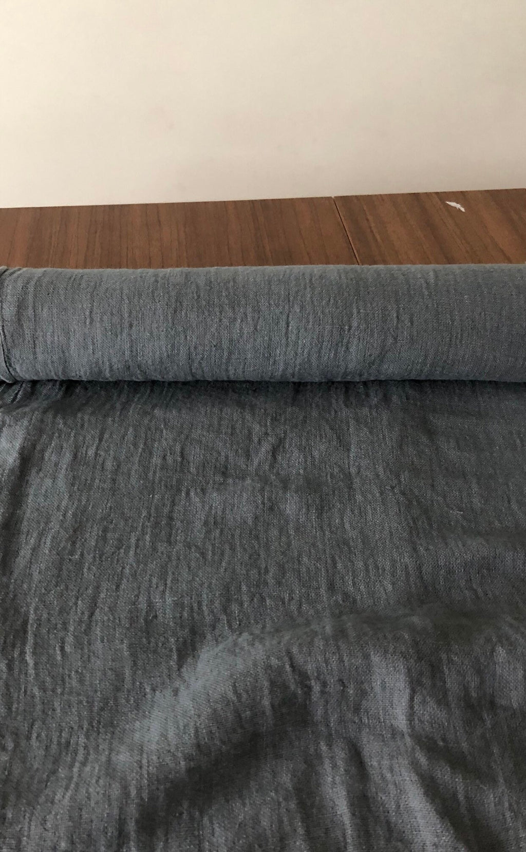 Dark Grey Linen Fabric: 100% Natural, 150cm Wide, 200gsm
