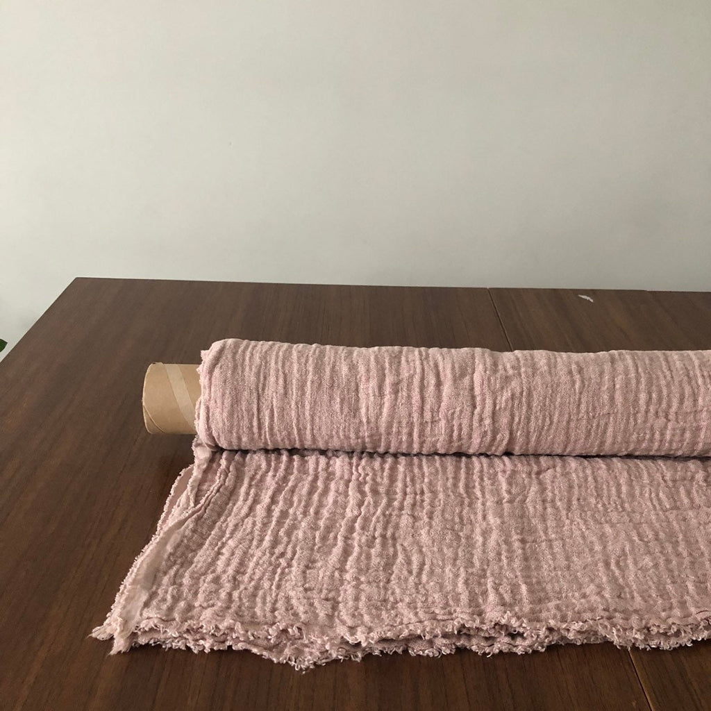 Dusty Rose Linen Fabric: 100% Natural, 140cm Wide, For Sewing