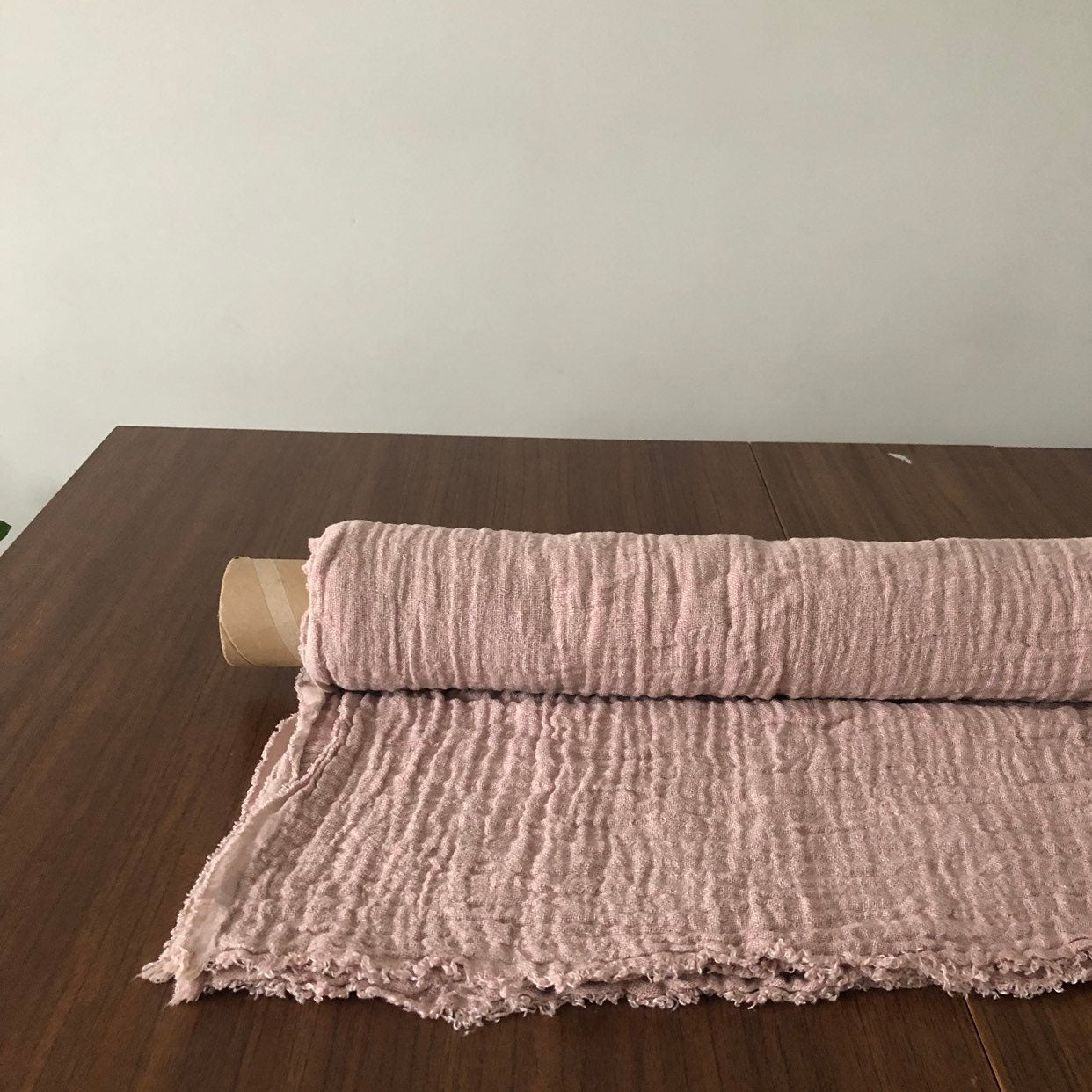 Dusty Rose Linen Fabric: 100% Natural, 140cm Wide, For Sewing