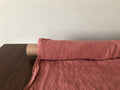 Extra Wide Soft Coral Linen Fabric: 100% Natural, 250cm Wide