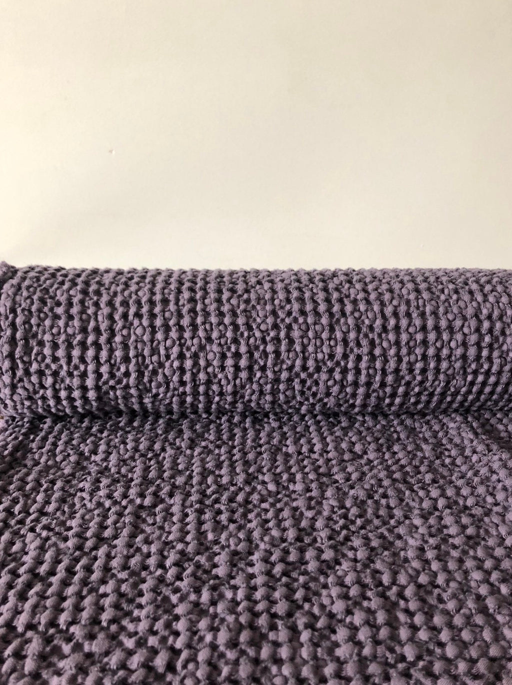 Violet Waffle Linen Cotton Fabric: Extra Wide 94" - BGO137