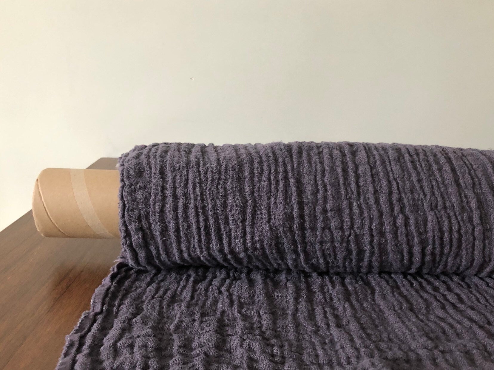 Violet Linen Fabric: 100% Natural, Light Weight, 140cm Wide