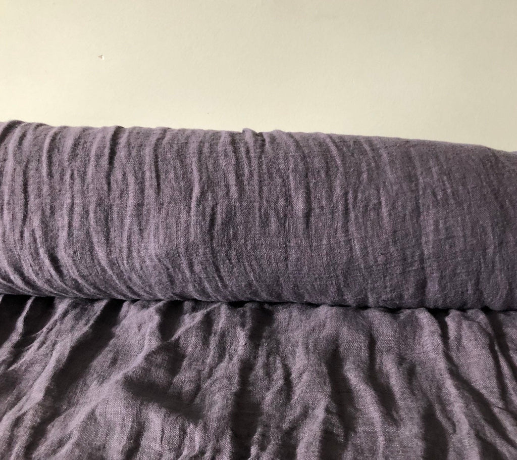 Violet Linen Fabric: 100% Natural Light Linen, 150cm Wide
