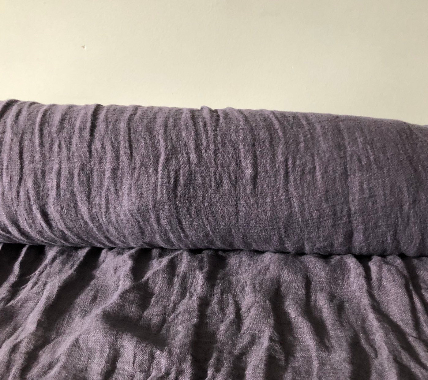 Violet Linen Fabric: 100% Natural Light Linen, 150cm Wide