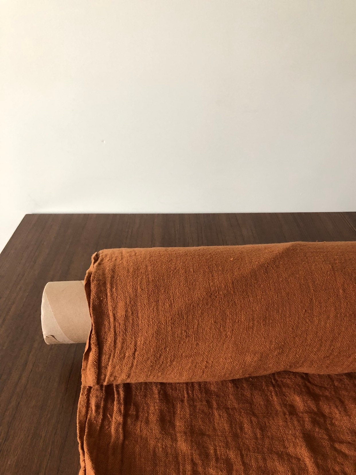 Squash Linen Fabric: 100% Natural, 150cm Wide, 200g
