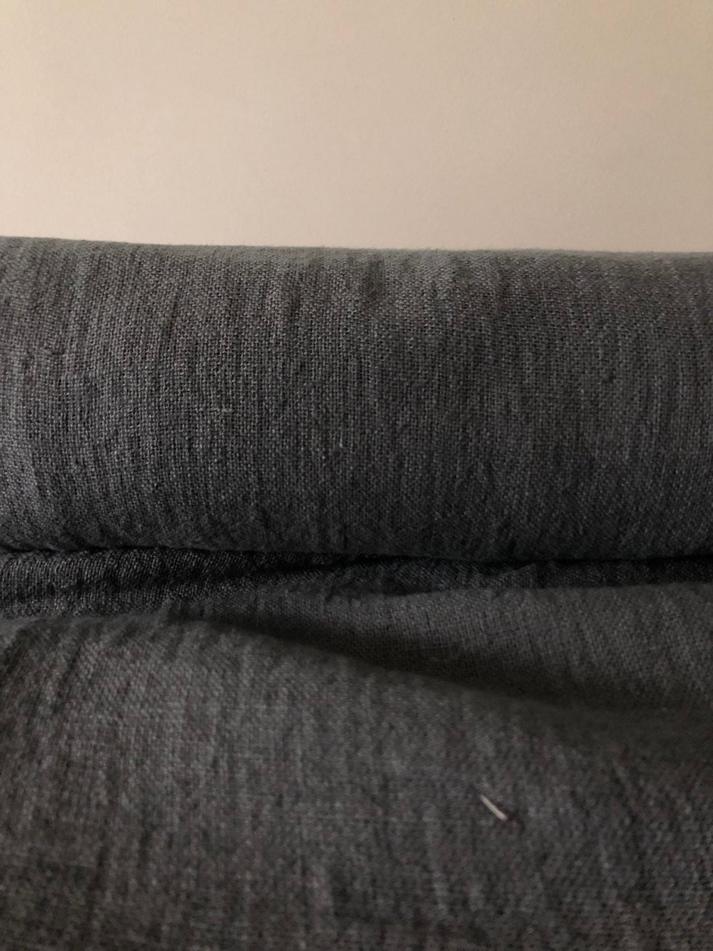 Dark Grey Linen Fabric: 100% Natural, 150cm Wide, 200gsm