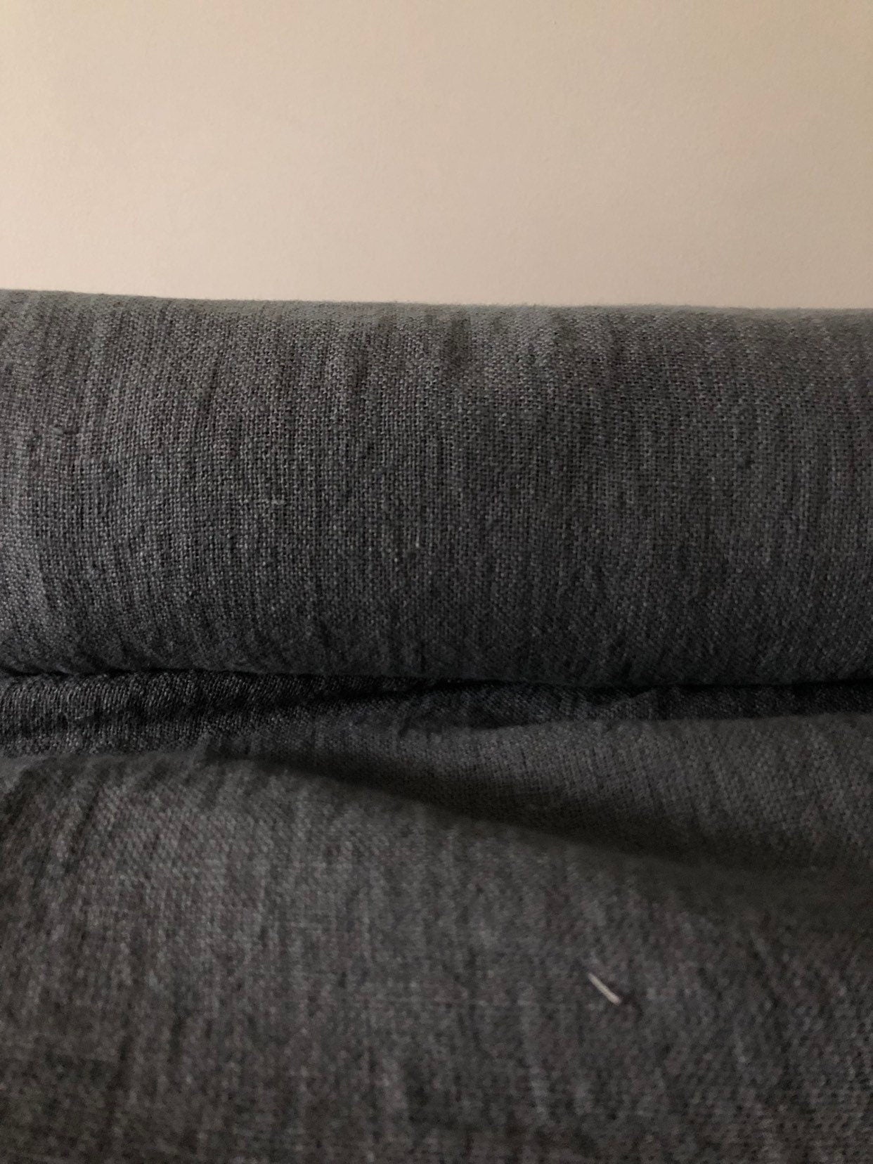 Dark Grey Linen Fabric: 100% Natural, 150cm Wide, 200gsm