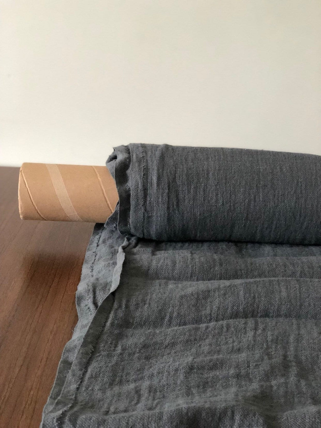 Dark Grey Linen Fabric: 100% Natural, 150cm Wide, 200gsm