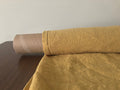 Extra Wide Mustard Linen Fabric: Softened Bedding & Sewing Material