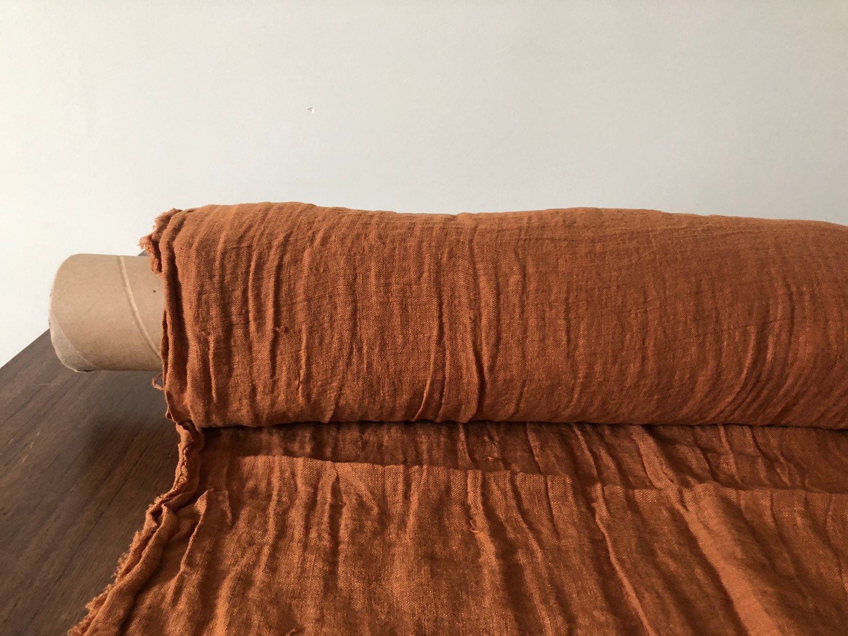 Squash Linen Fabric: Soft Light Natural Linen, 142cm Wide