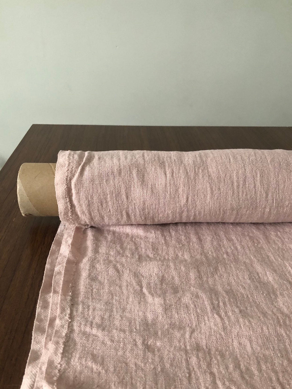 Dusty Rose Linen Fabric: 100% Natural, 200g Medium Weight