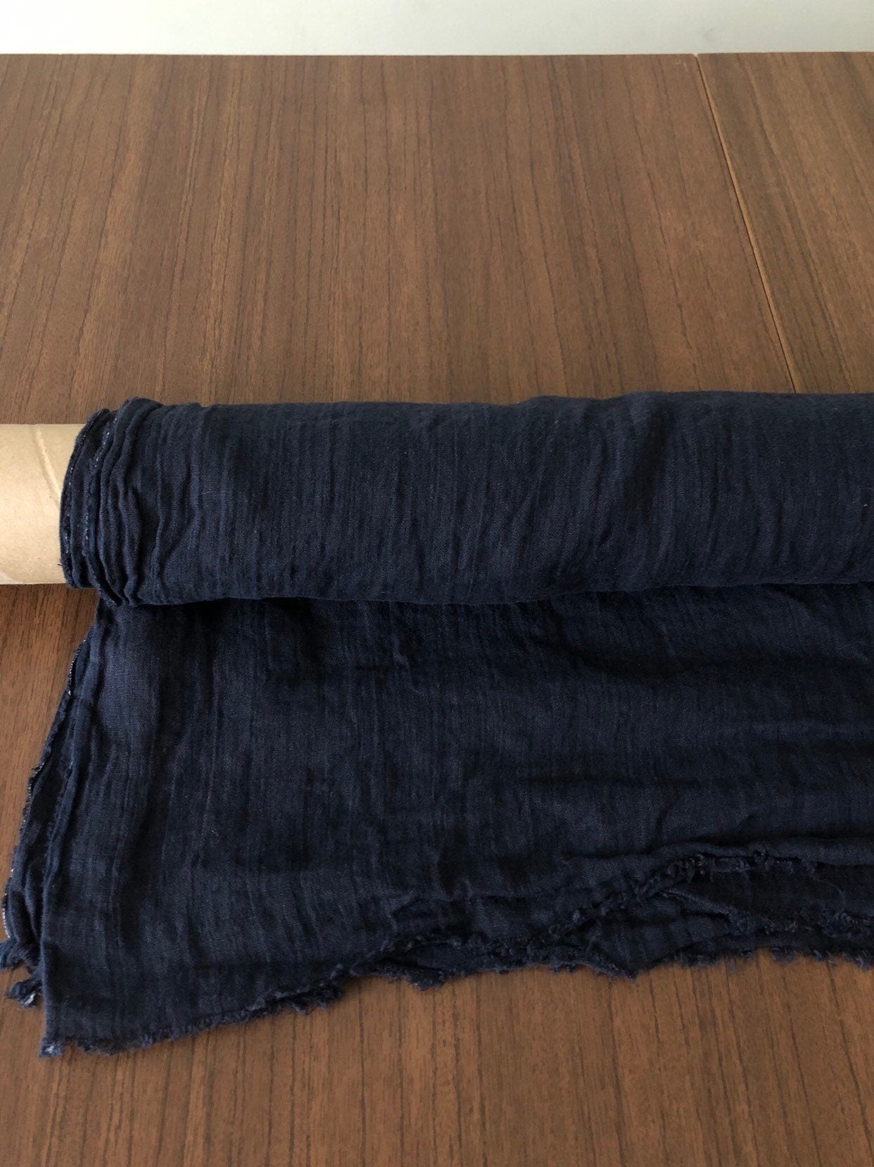 Dark Night Linen Fabric: Soft Lightweight Material for Sewing