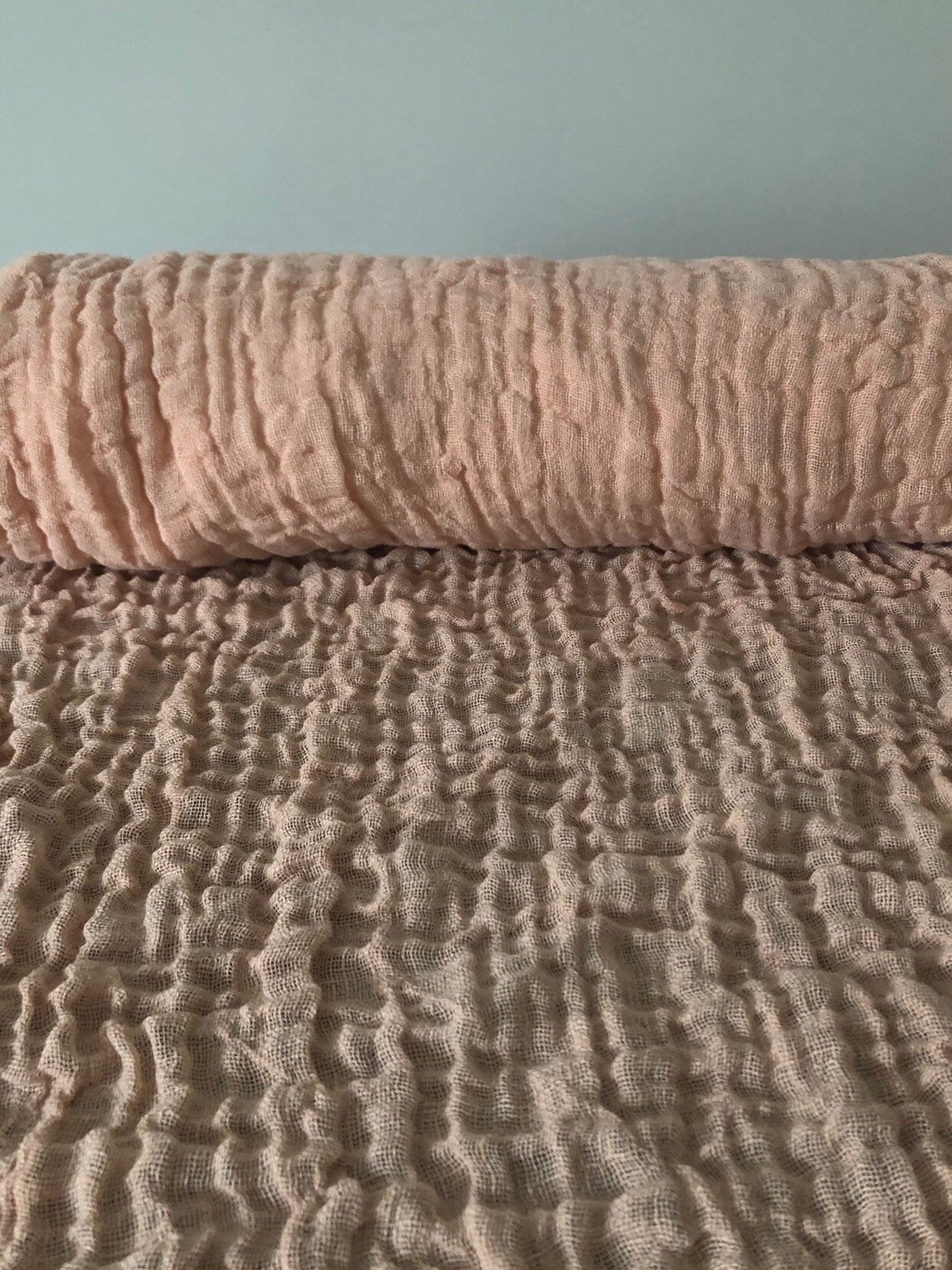 Pudra Linen Fabric: 100% Natural, Softened Linen, 140cm Width