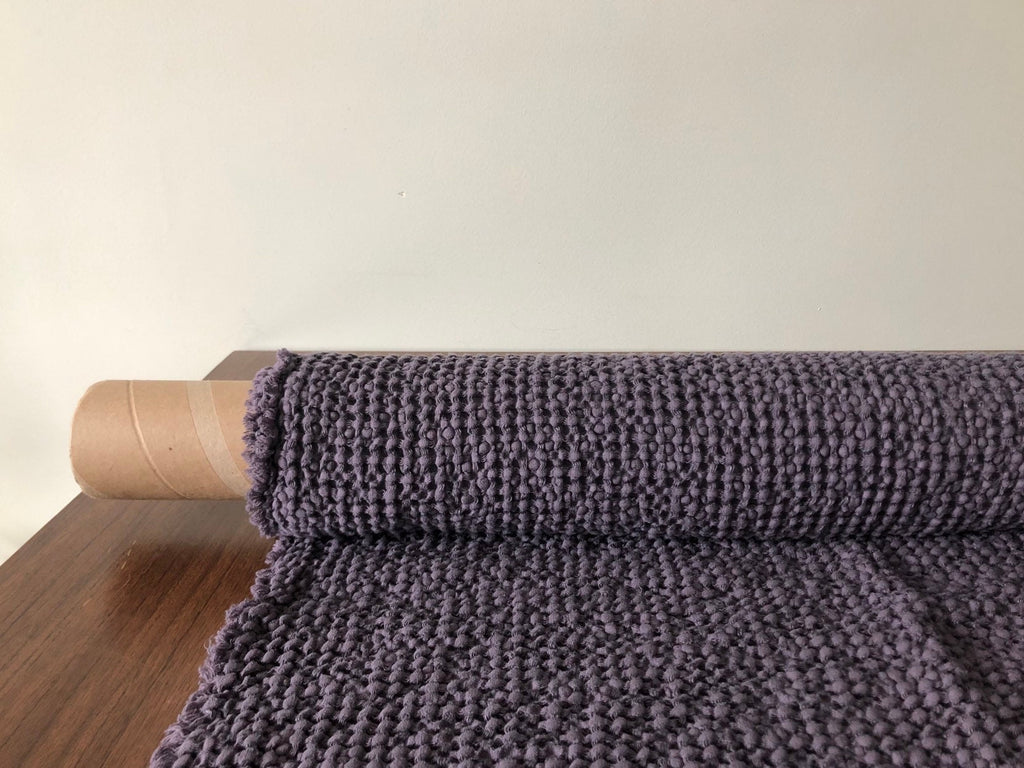 Violet Waffle Linen Cotton Fabric: Extra Wide 94" - BGO137