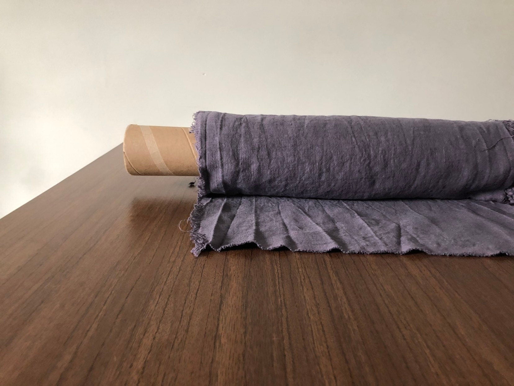 Extra Wide Soft Violet Linen Fabric: 250cm Width, BGO27