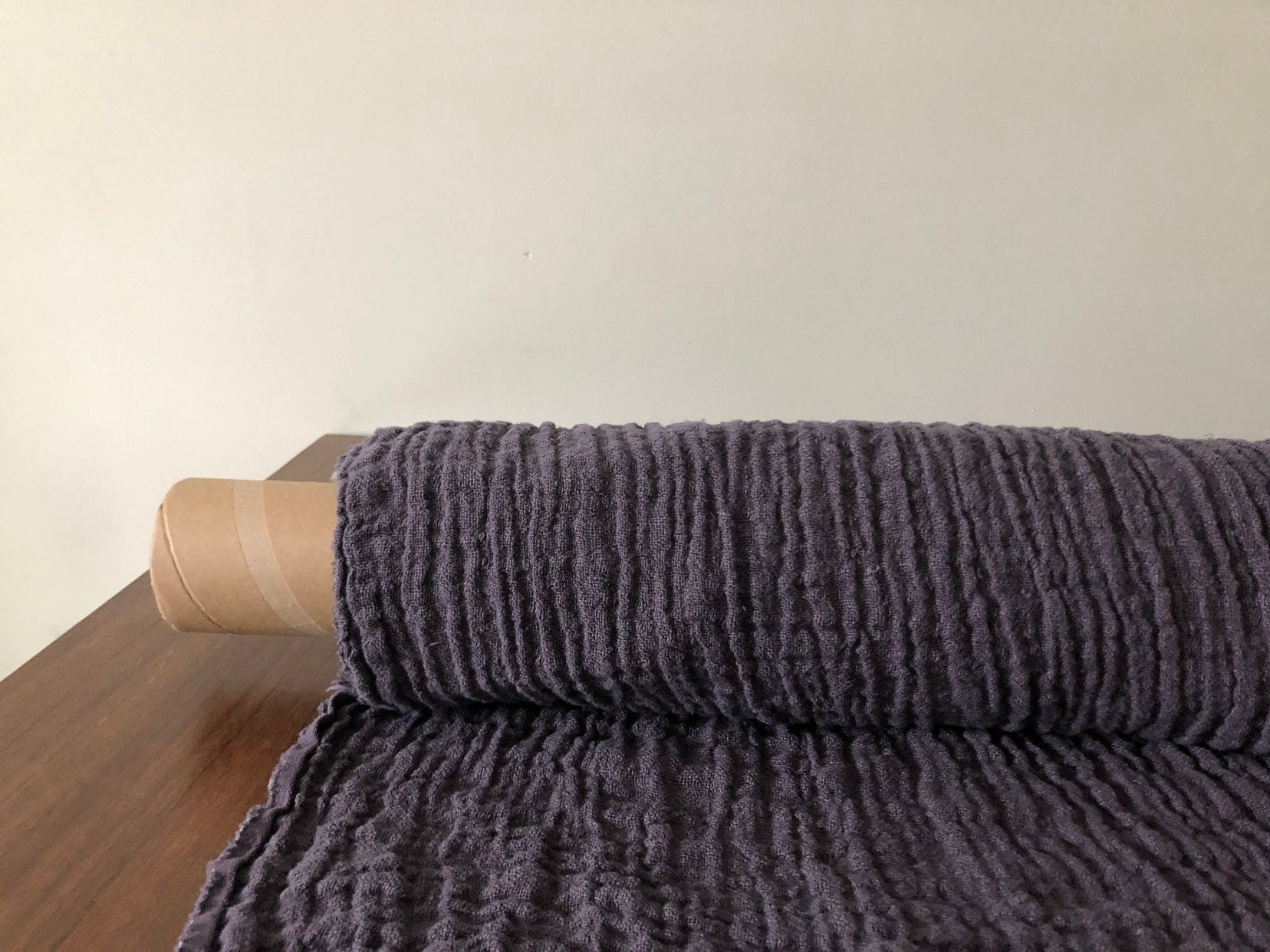 Violet Linen Fabric: 100% Natural, Light Weight, 140cm Wide