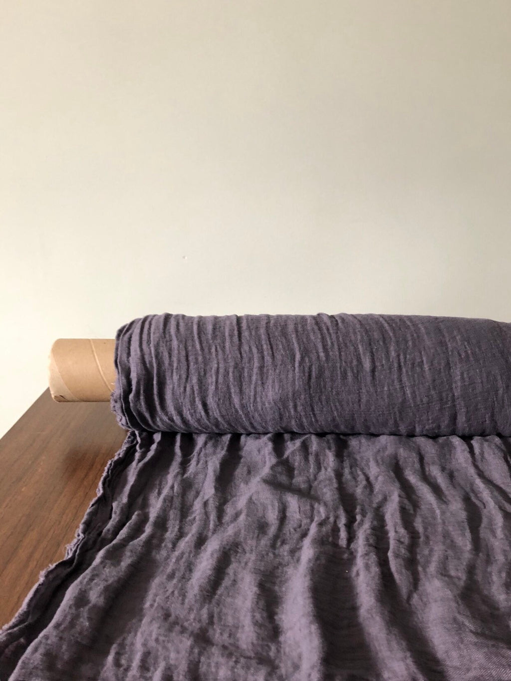Violet Linen Fabric: 100% Natural Light Linen, 150cm Wide