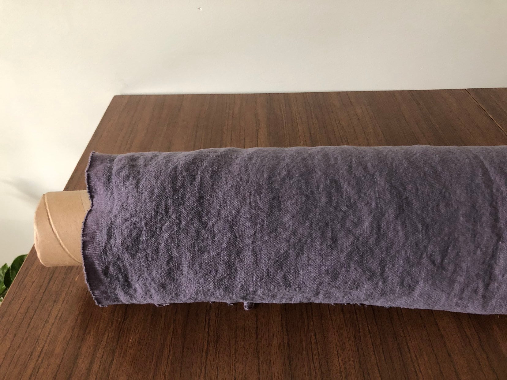 Extra Wide Soft Violet Linen Fabric: 100% Natural (250cm Width)