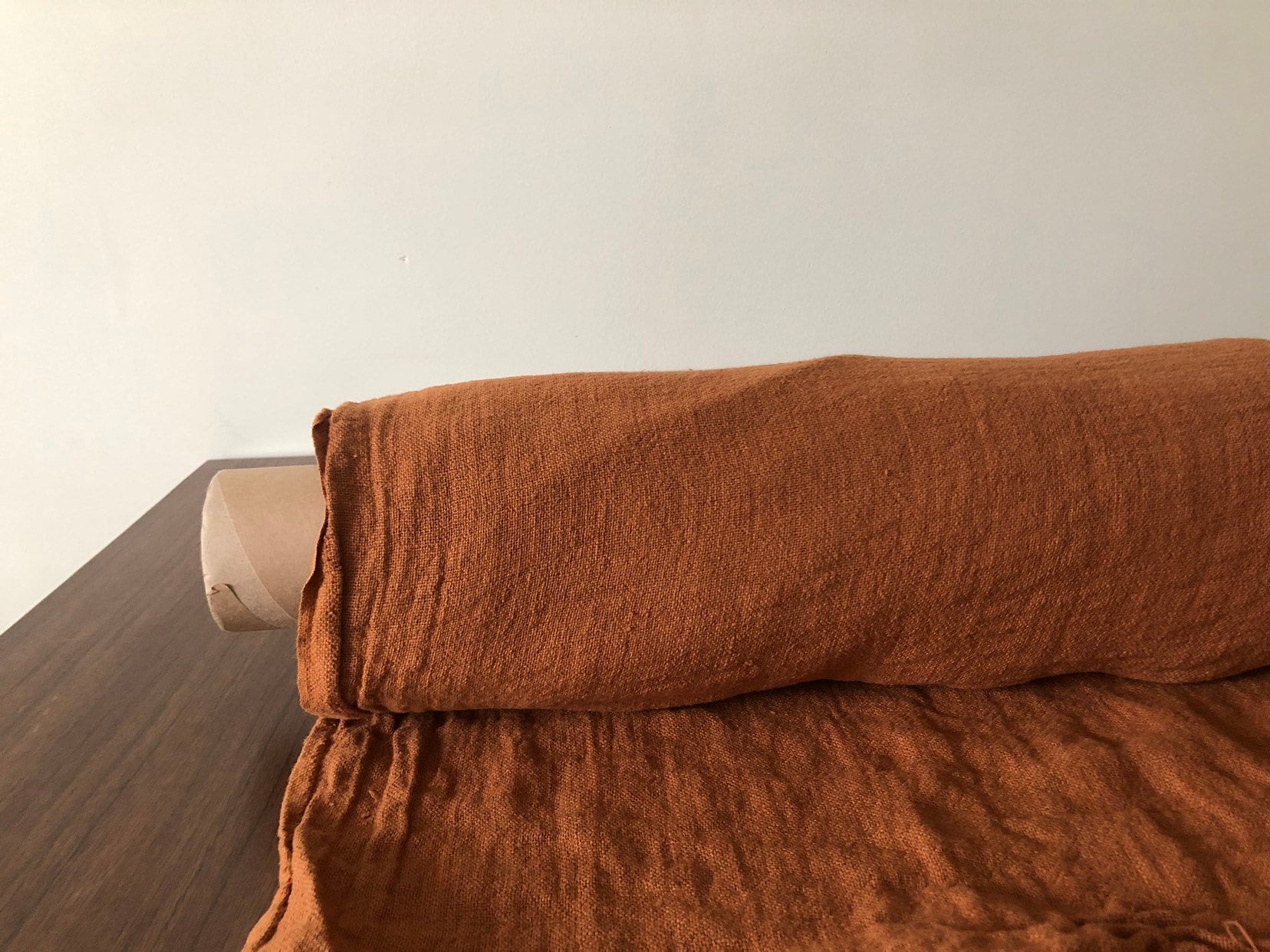 Squash Linen Fabric: 100% Natural, 150cm Wide, 200g